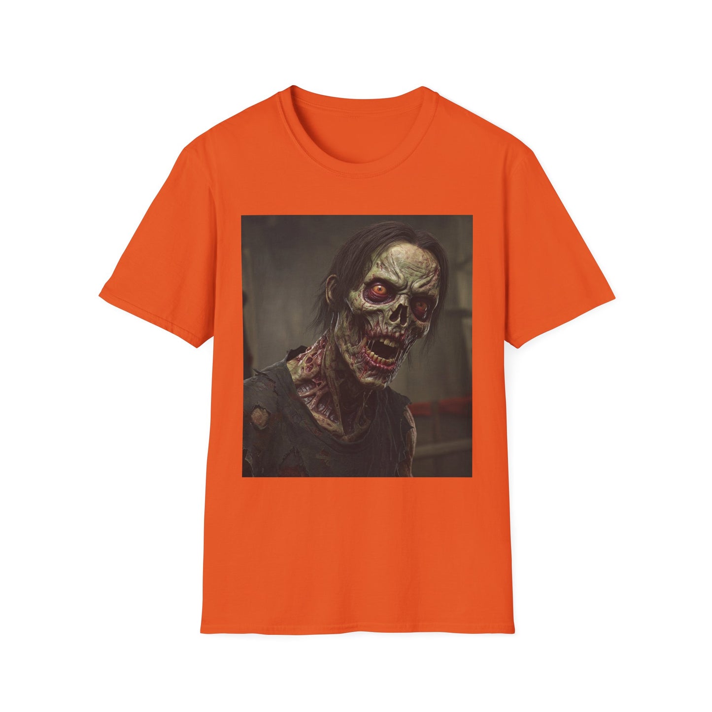 Zombie Themed Unisex Softstyle T-Shirt - Perfect for Halloween and Horror Fans