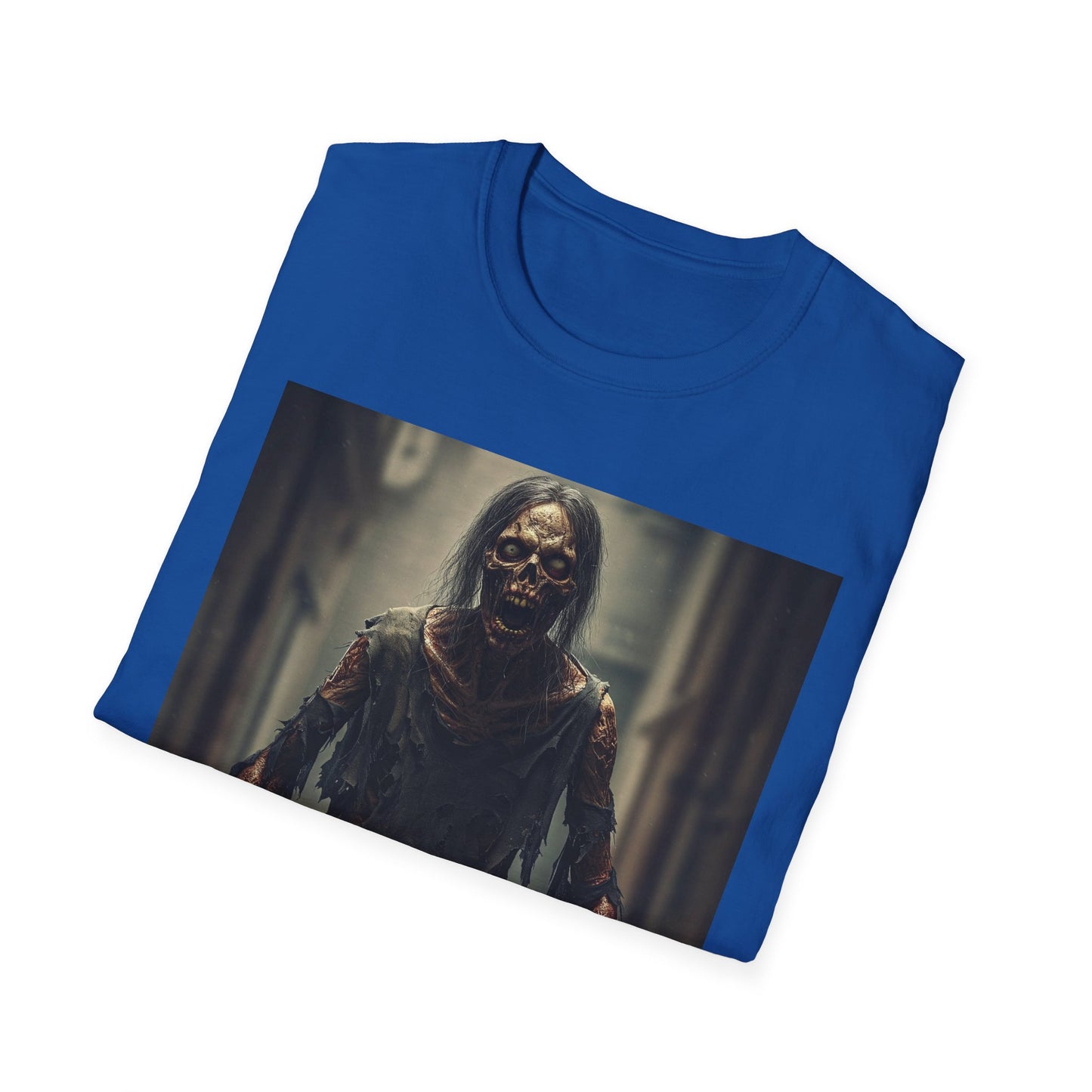 Apocalyptic Portrait Tee, bold, decaying zombie graphic