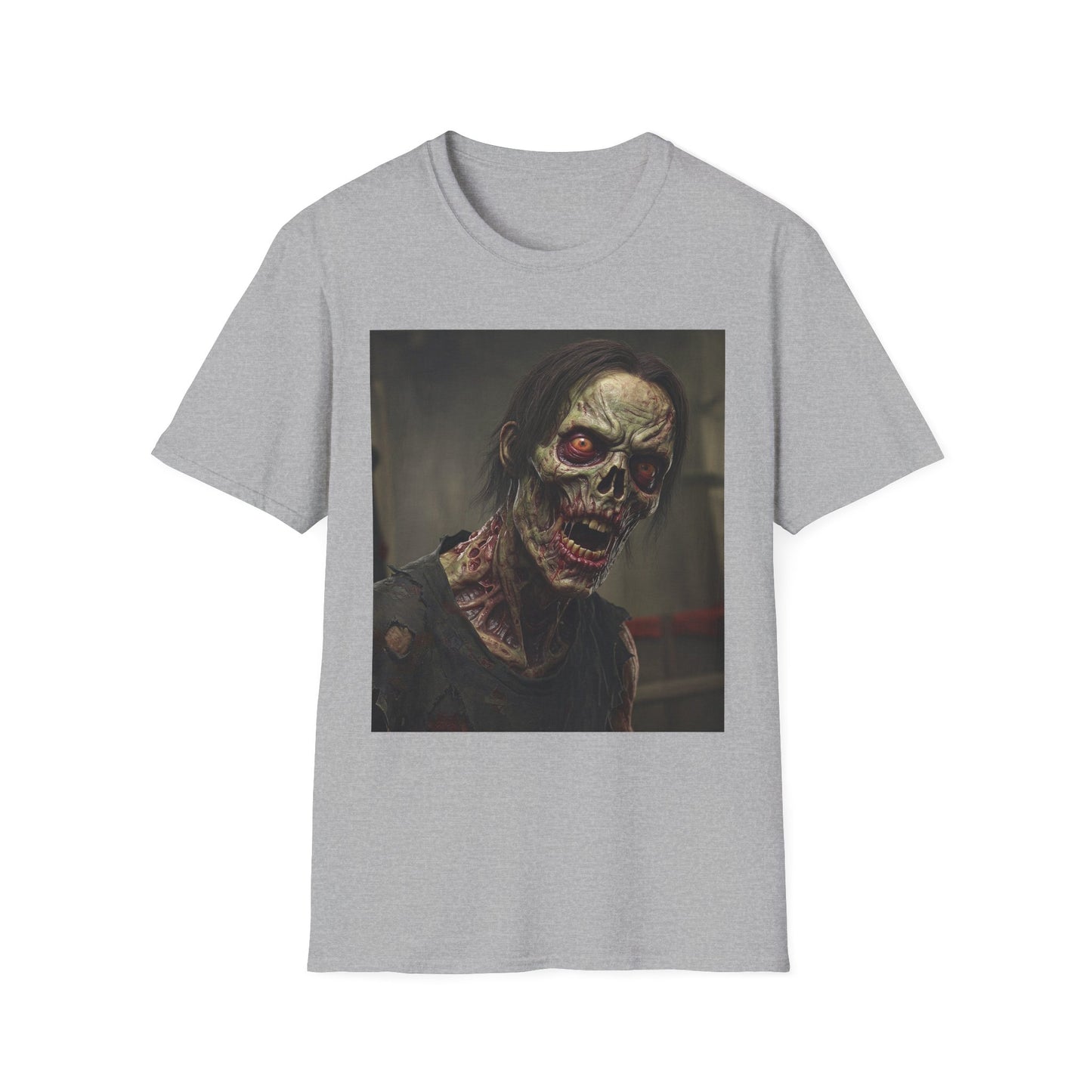 Zombie Themed Unisex Softstyle T-Shirt - Perfect for Halloween and Horror Fans