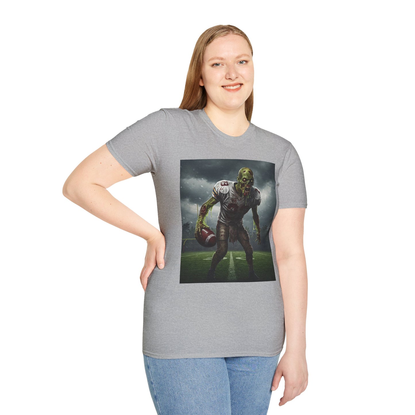 Zombie Football Graphic T-Shirt for Horror Fans