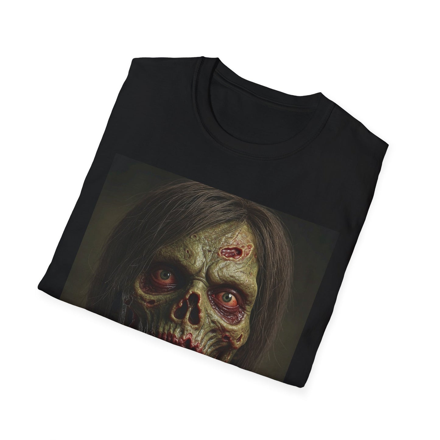 Apocalyptic Portrait Tee, bold, decaying zombie graphic