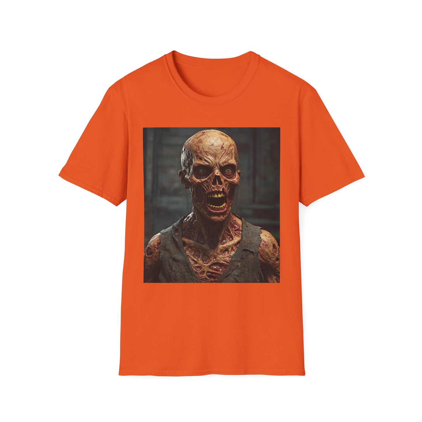 Apocalyptic Portrait Tee, bold, decaying zombie graphic