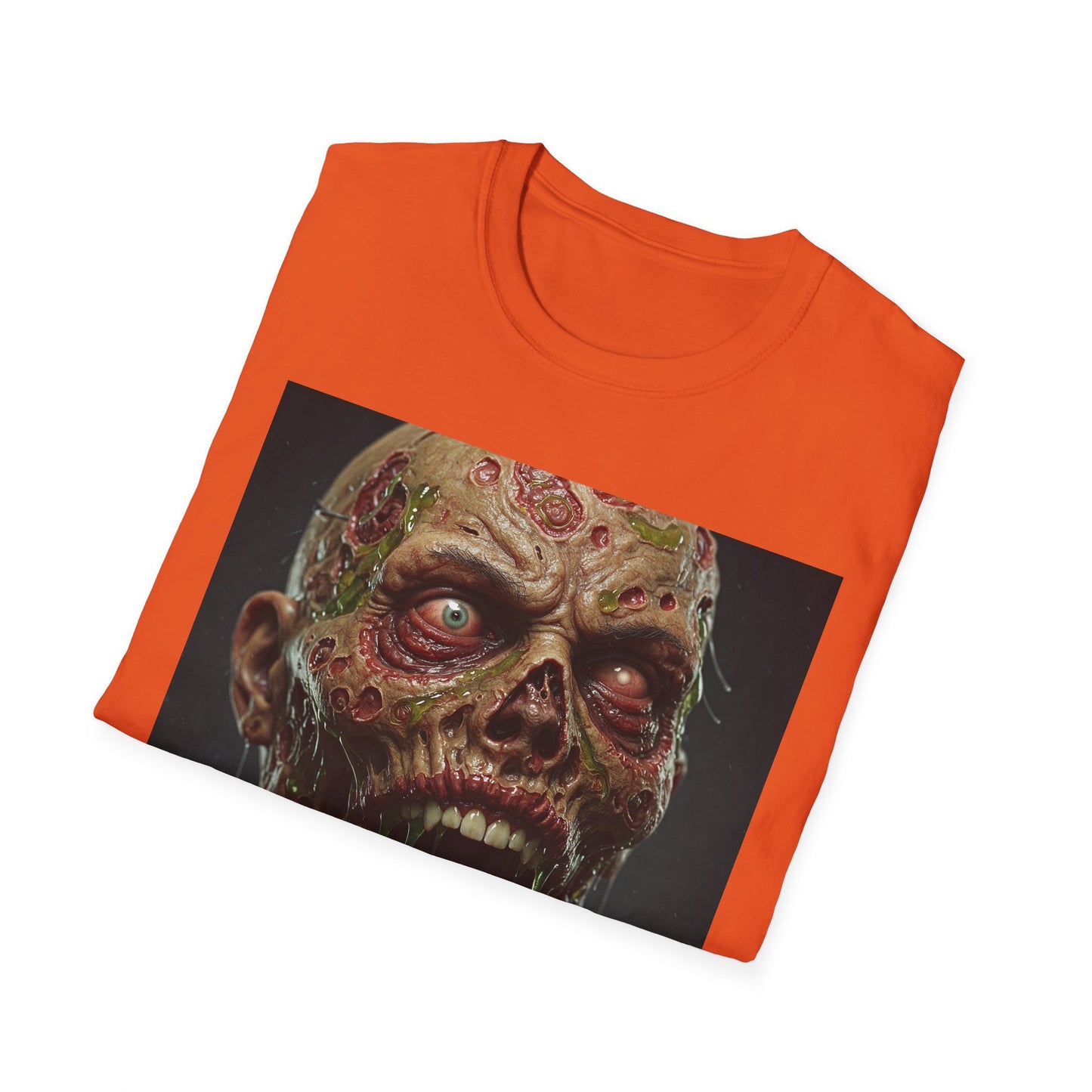 Apocalyptic Portrait Tee, bold, decaying zombie graphic