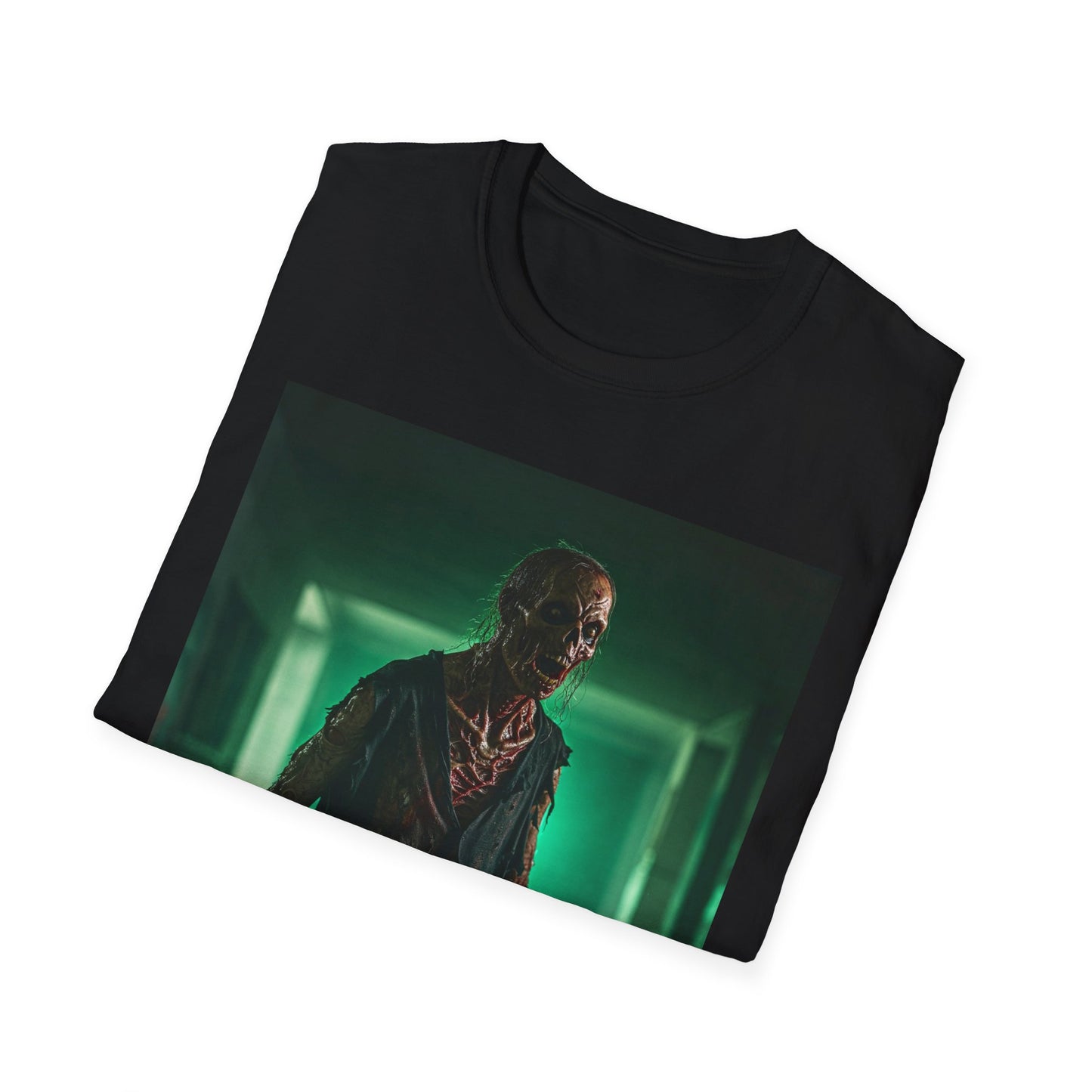 Apocalyptic Portrait Tee, bold, decaying zombie graphic