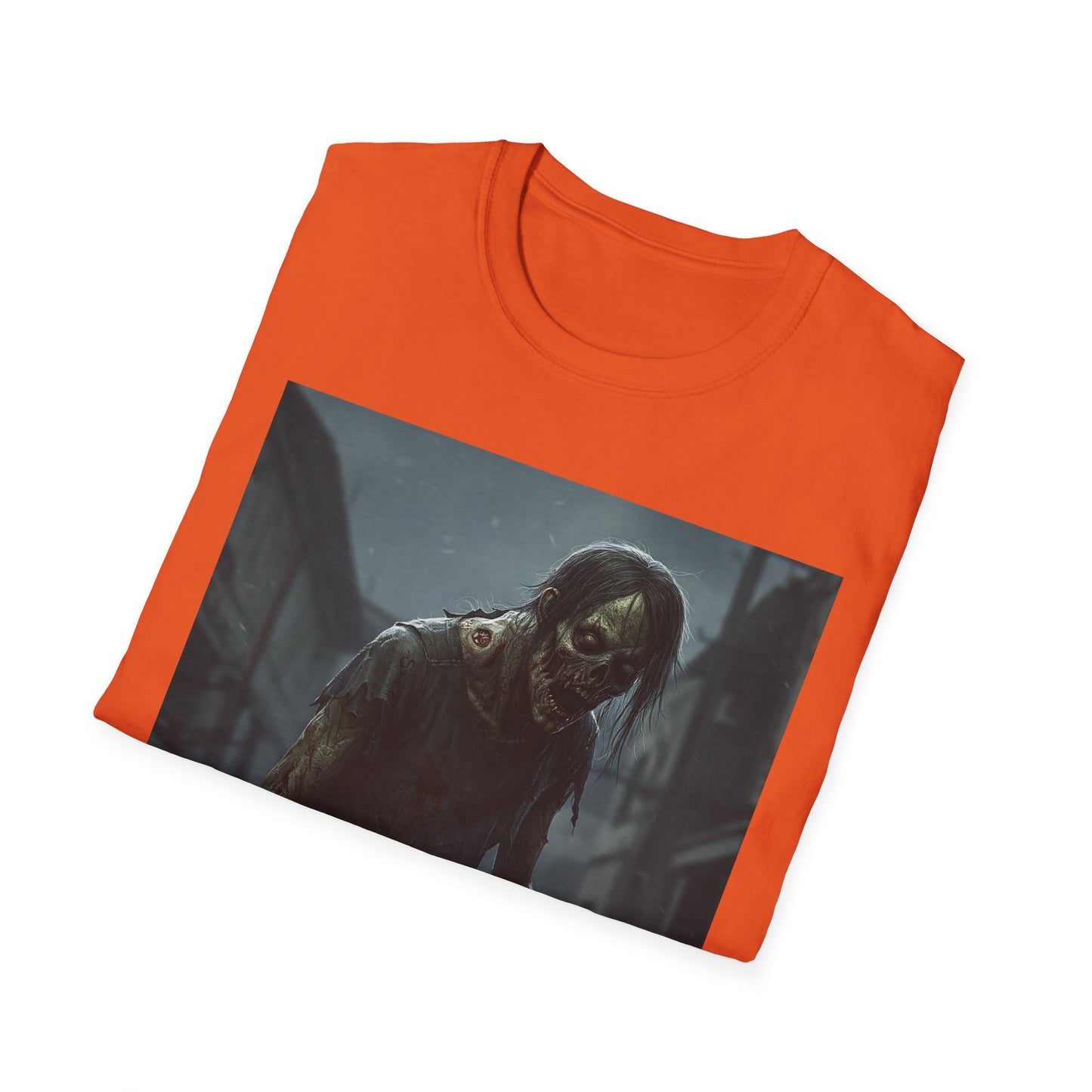 Apocalyptic Portrait Tee, bold, decaying zombie graphic