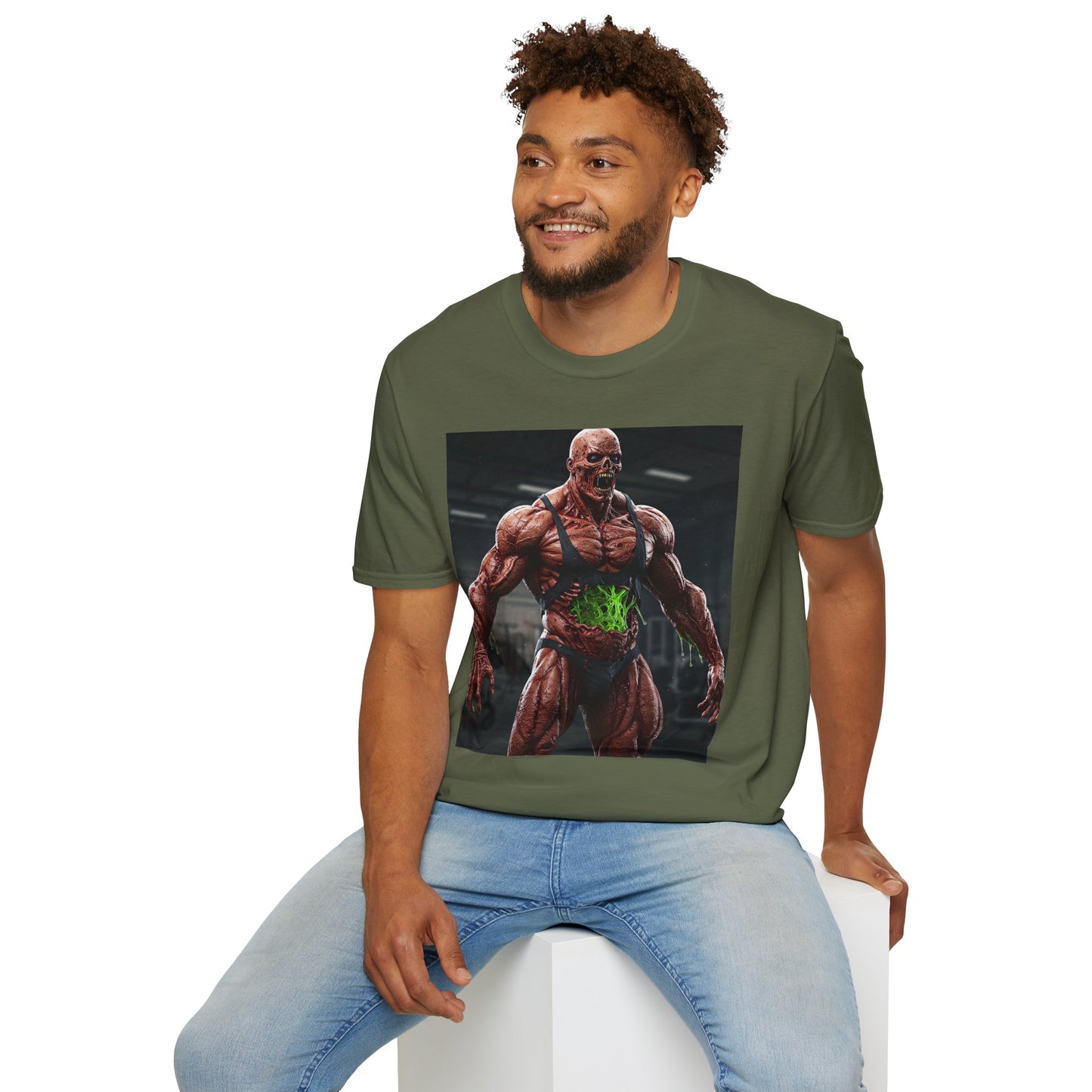 Muscle Graphic Unisex Softstyle T-Shirt - Ideal for Gym Lovers