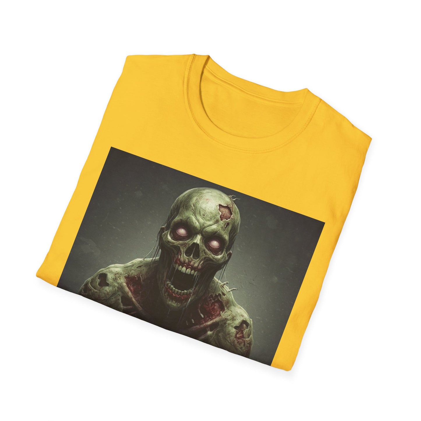 Apocalyptic Portrait Tee, bold, decaying zombie graphic