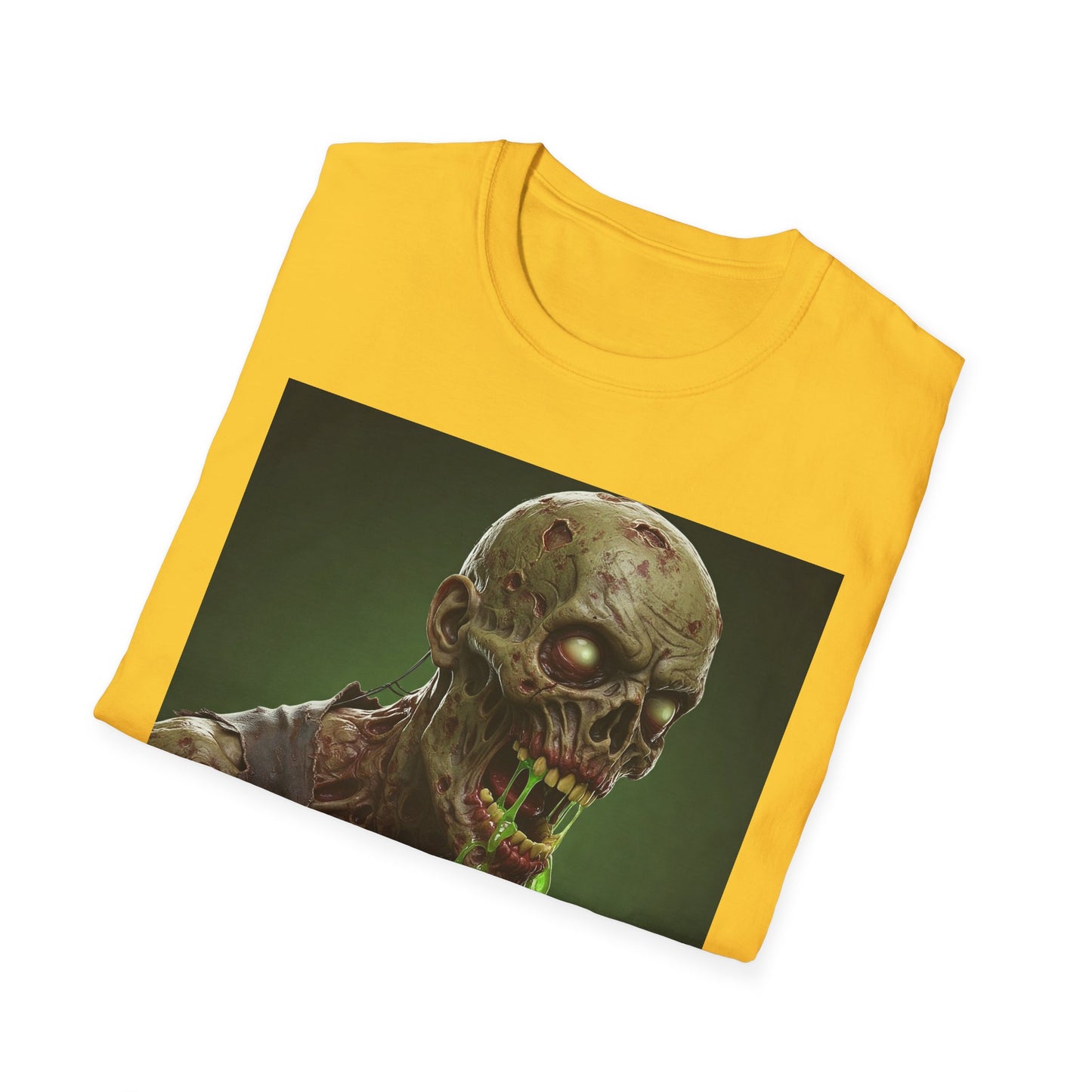 Zombie Graphic Unisex Softstyle T-Shirt - Perfect for Halloween and Horror Fans