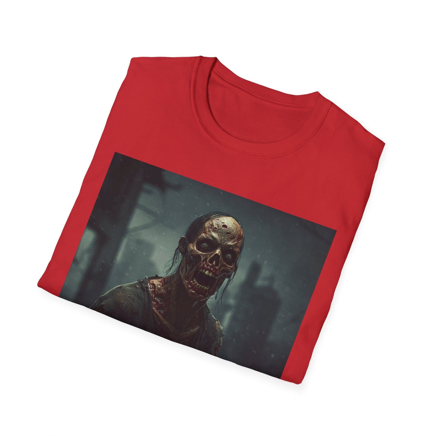 Zombie Apocalypse Apocalyptic Portrait Tee, bold, decaying zombie graphic