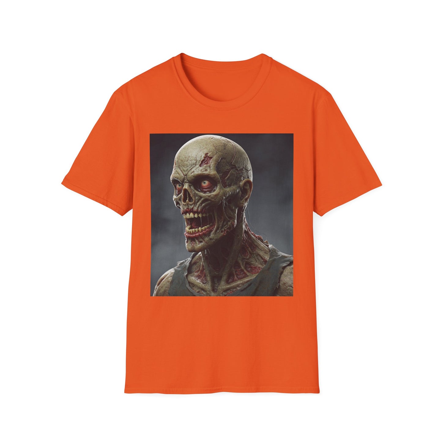 Apocalyptic Portrait Tee, bold, decaying zombie graphic