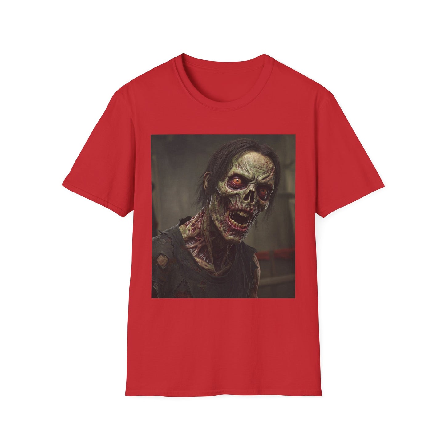 Zombie Themed Unisex Softstyle T-Shirt - Perfect for Halloween and Horror Fans