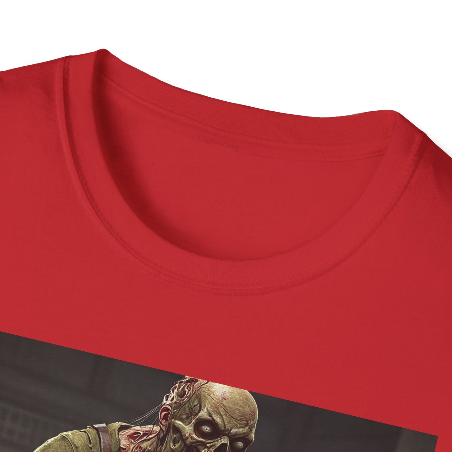 Apocalyptic Portrait Tee, bold, decaying zombie graphic