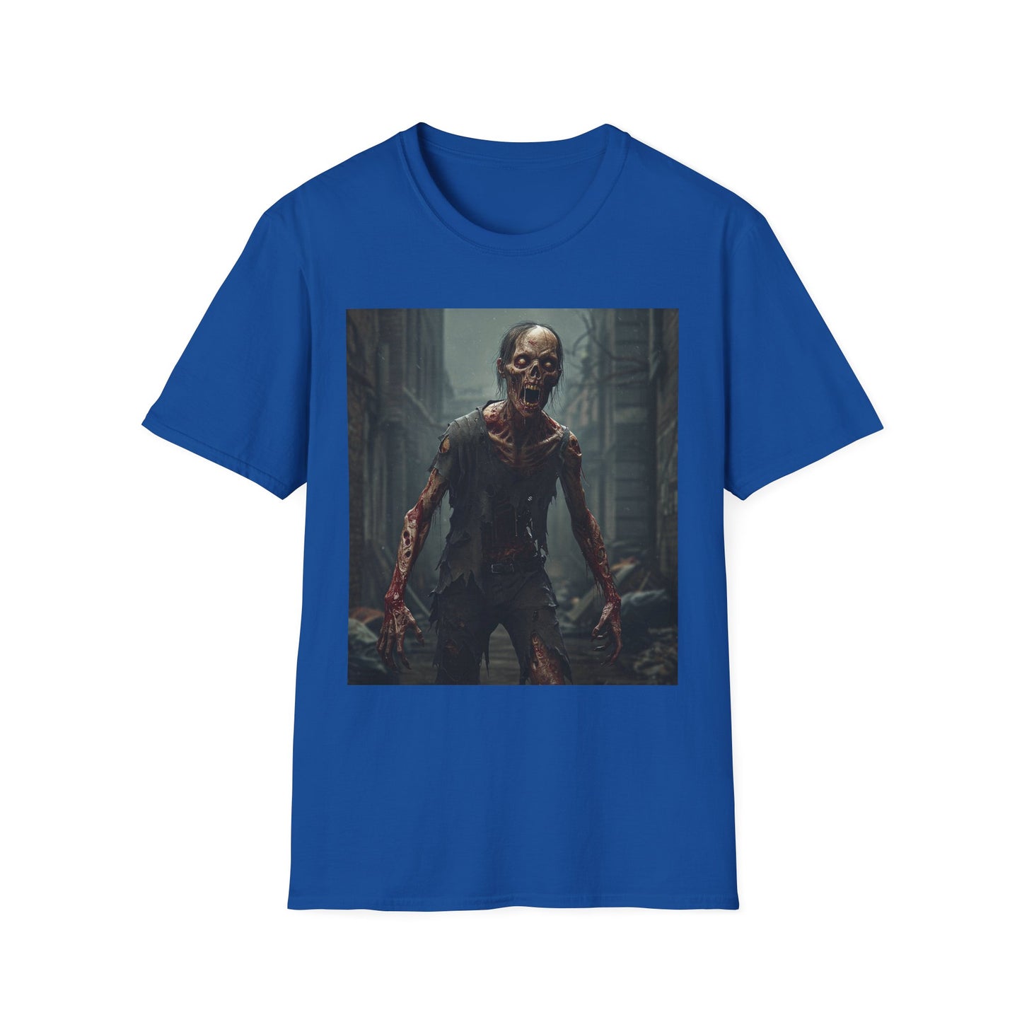 Apocalyptic Portrait Tee, bold, decaying zombie graphic