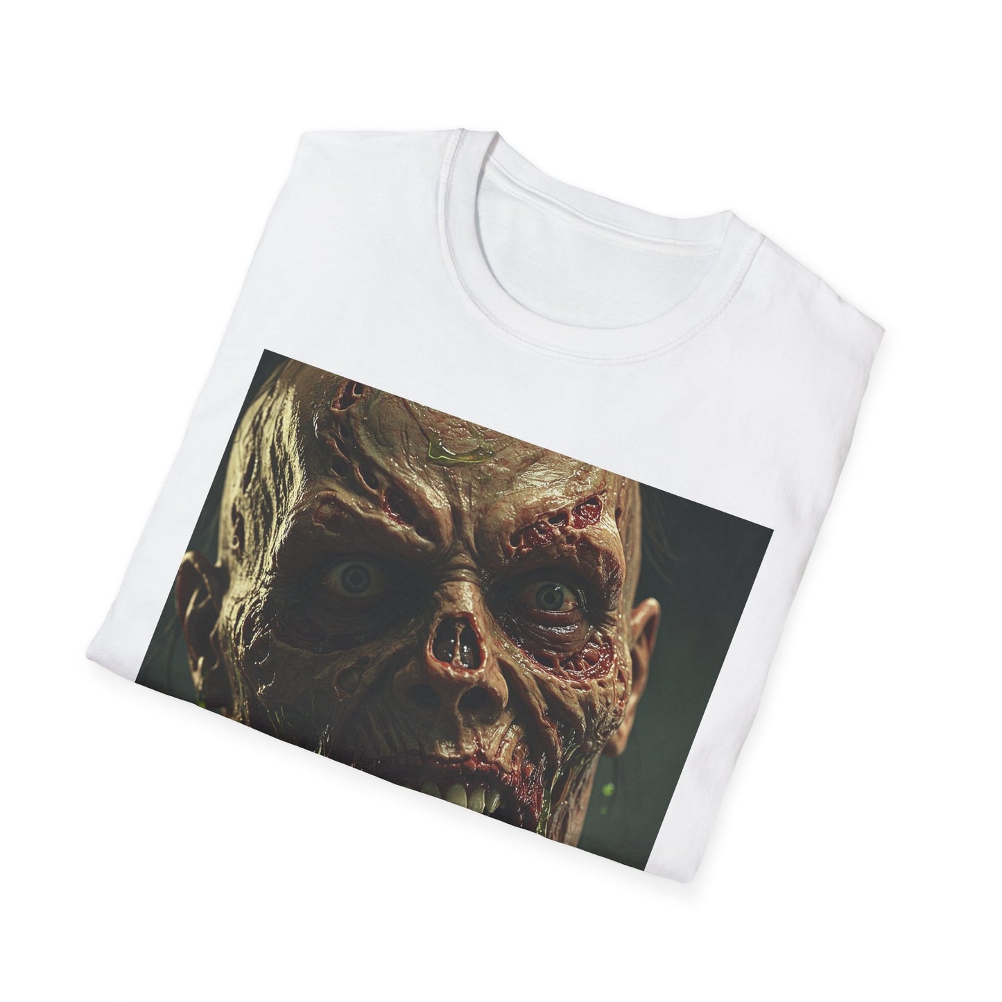 Apocalyptic Portrait Tee, bold, decaying zombie graphic