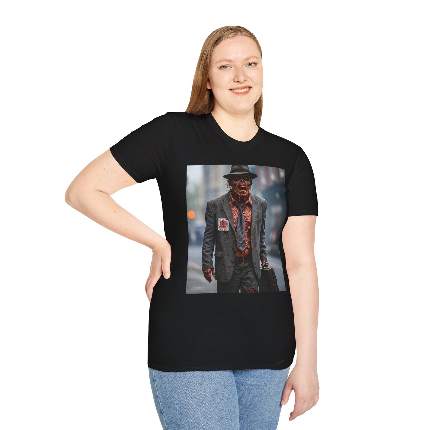 Stylish Horror-Themed Unisex Softstyle T-Shirt