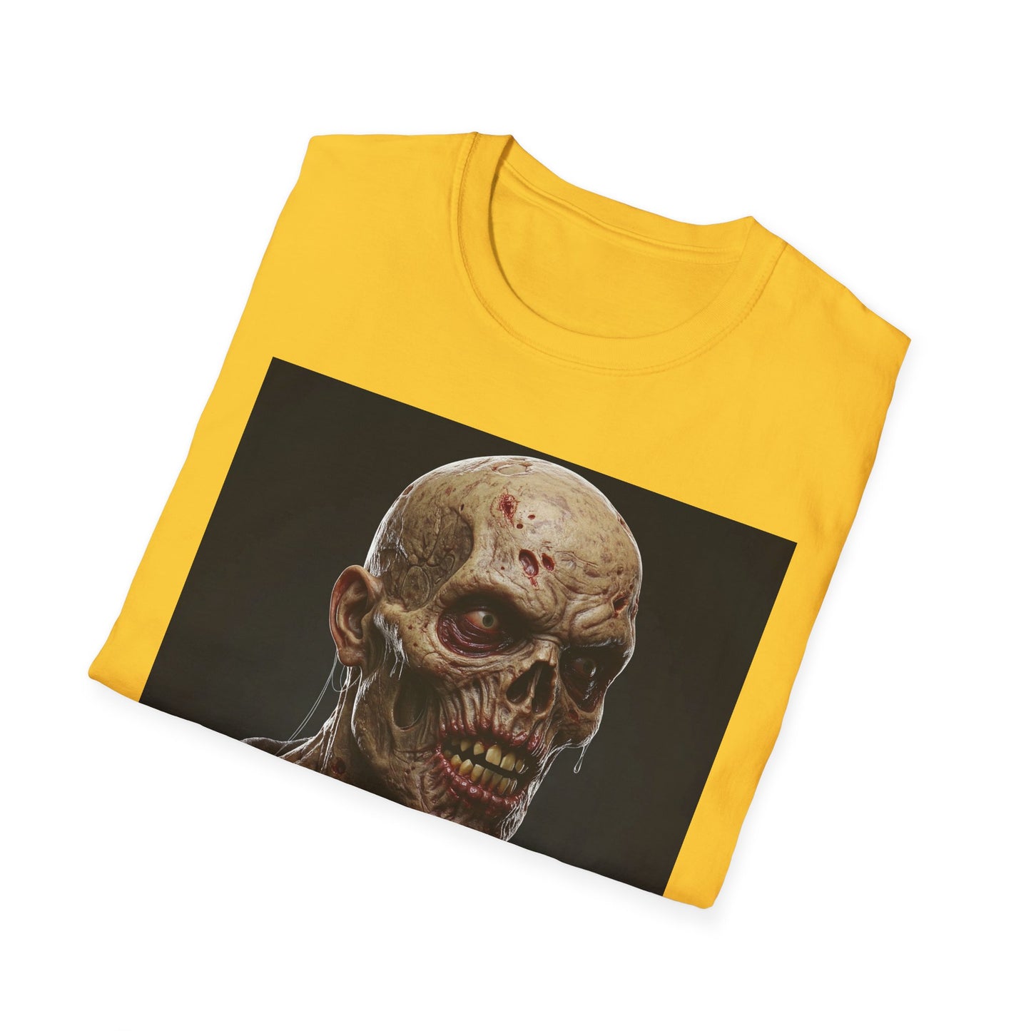 Apocalyptic Portrait Tee, bold, decaying zombie graphic