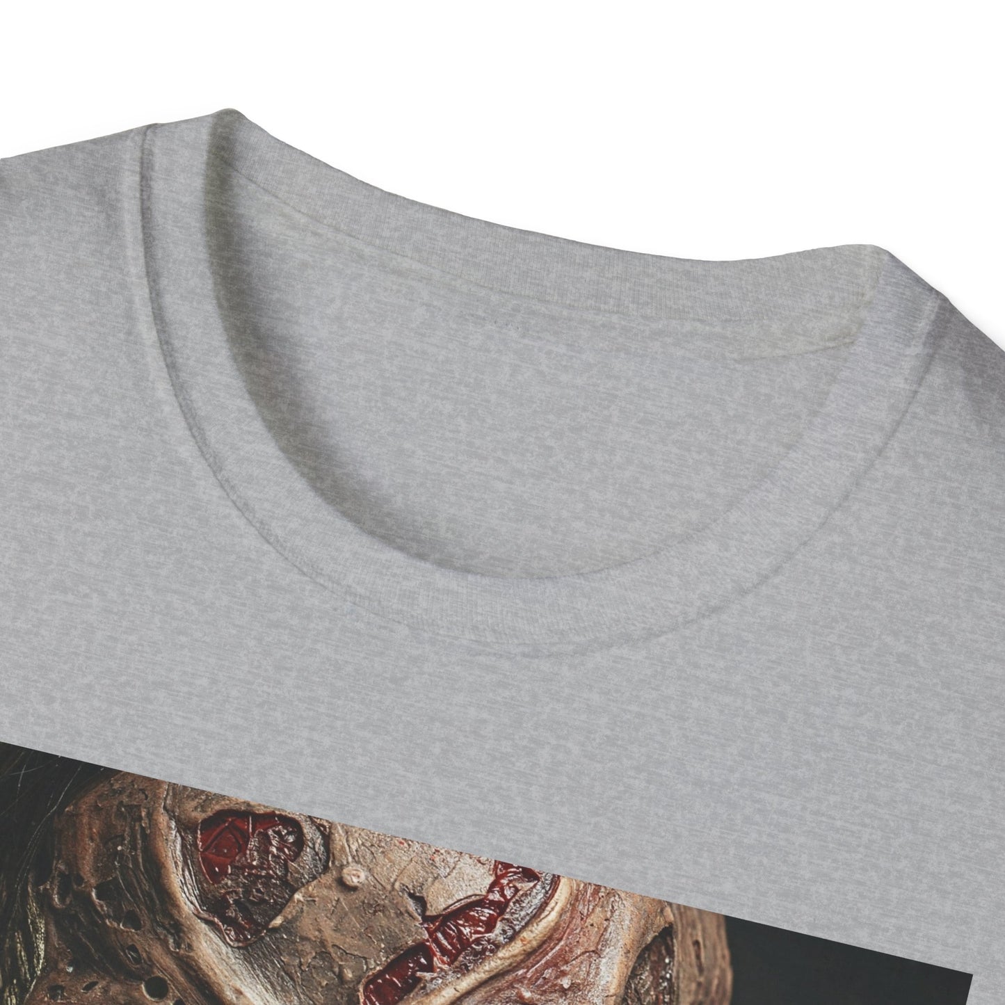 Apocalyptic Portrait Tee, bold, decaying zombie graphic