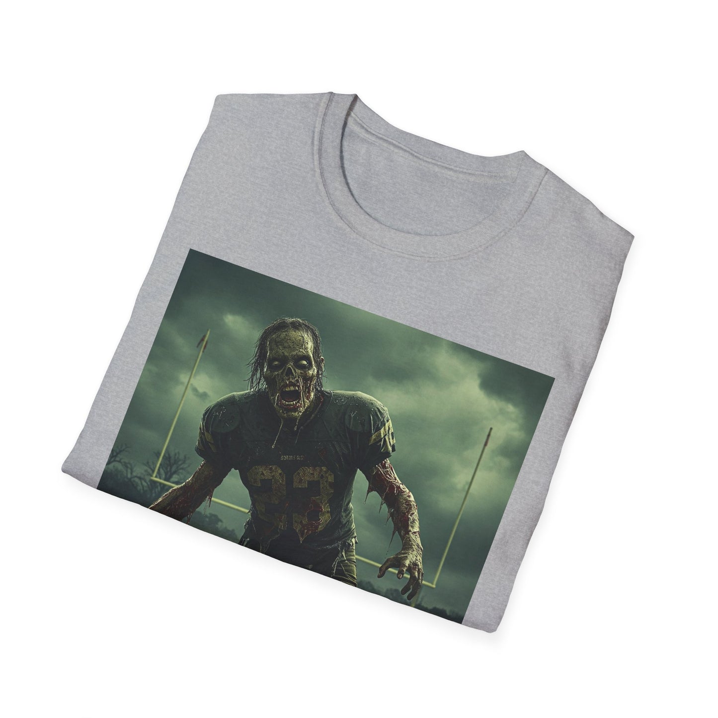 Zombie Football Unisex Softstyle T-Shirt - Perfect for Halloween Fans