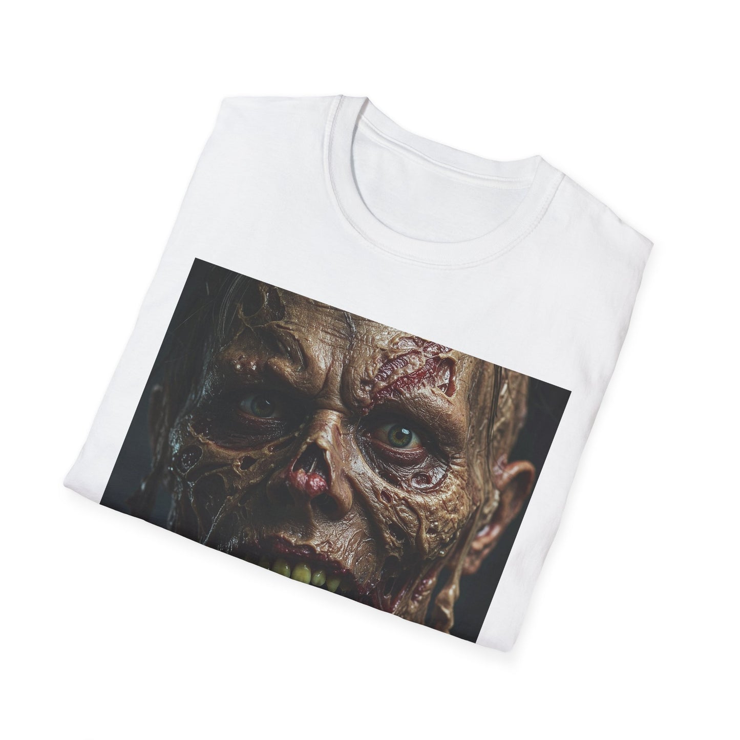 Apocalyptic Portrait Tee, bold, decaying zombie graphic