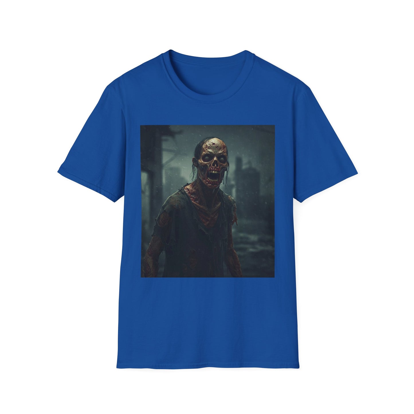 Zombie Apocalypse Apocalyptic Portrait Tee, bold, decaying zombie graphic