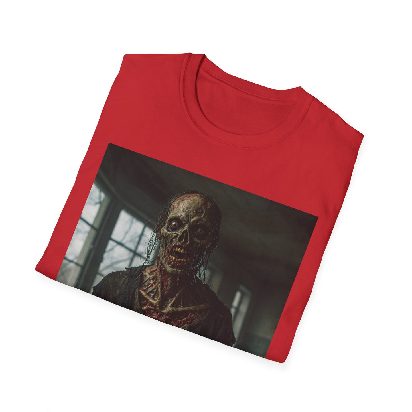 Apocalyptic Portrait Tee, bold, decaying zombie graphic