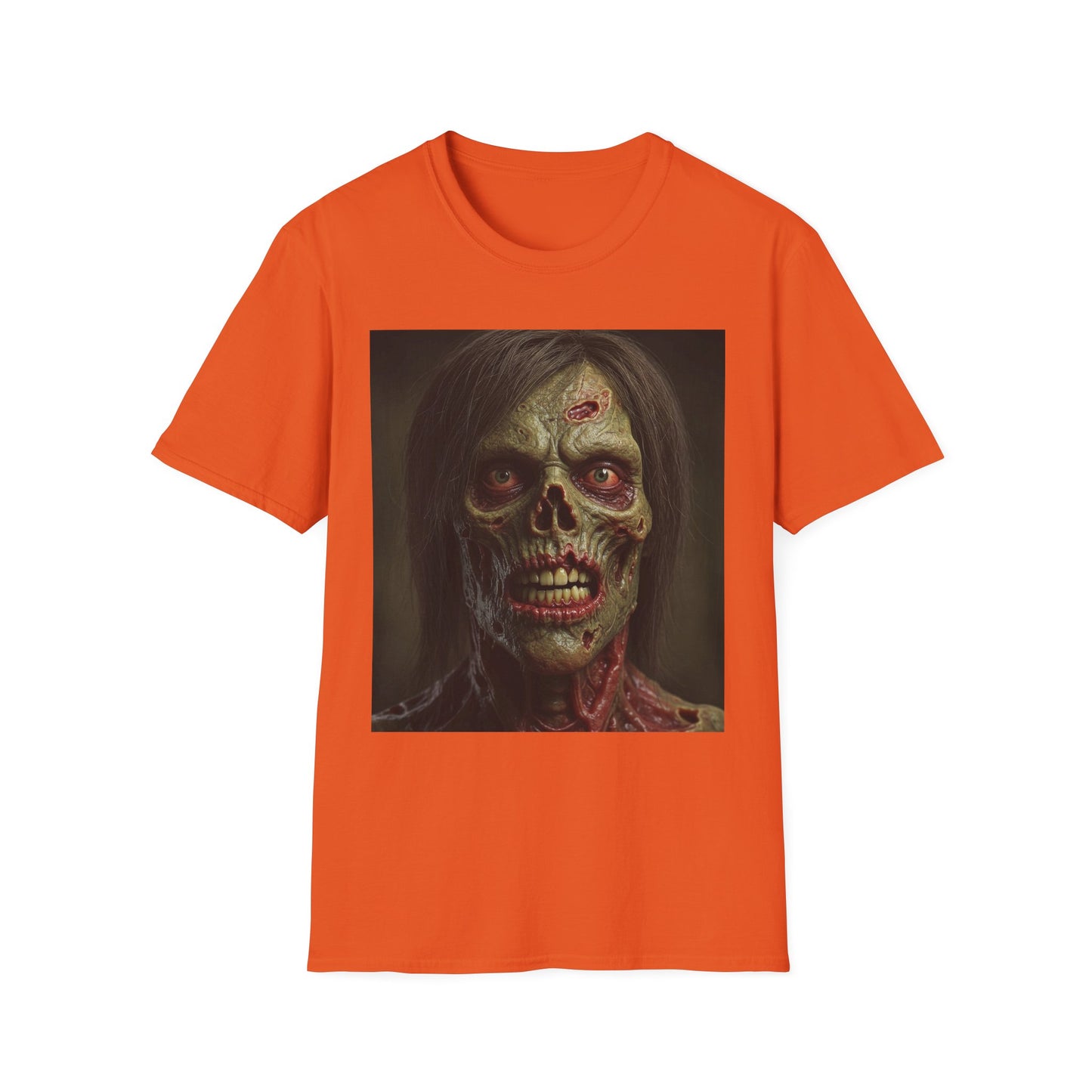 Apocalyptic Portrait Tee, bold, decaying zombie graphic