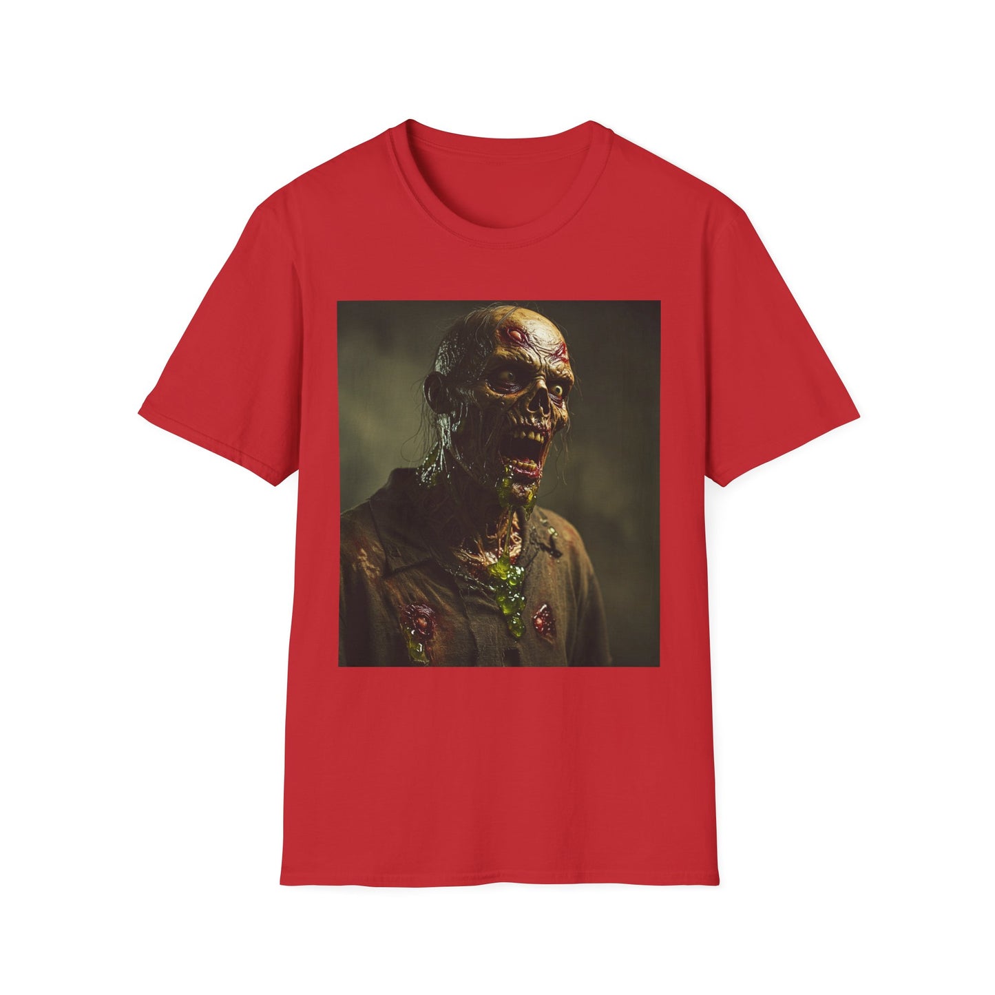 Apocalyptic Portrait Tee, bold, decaying zombie graphic