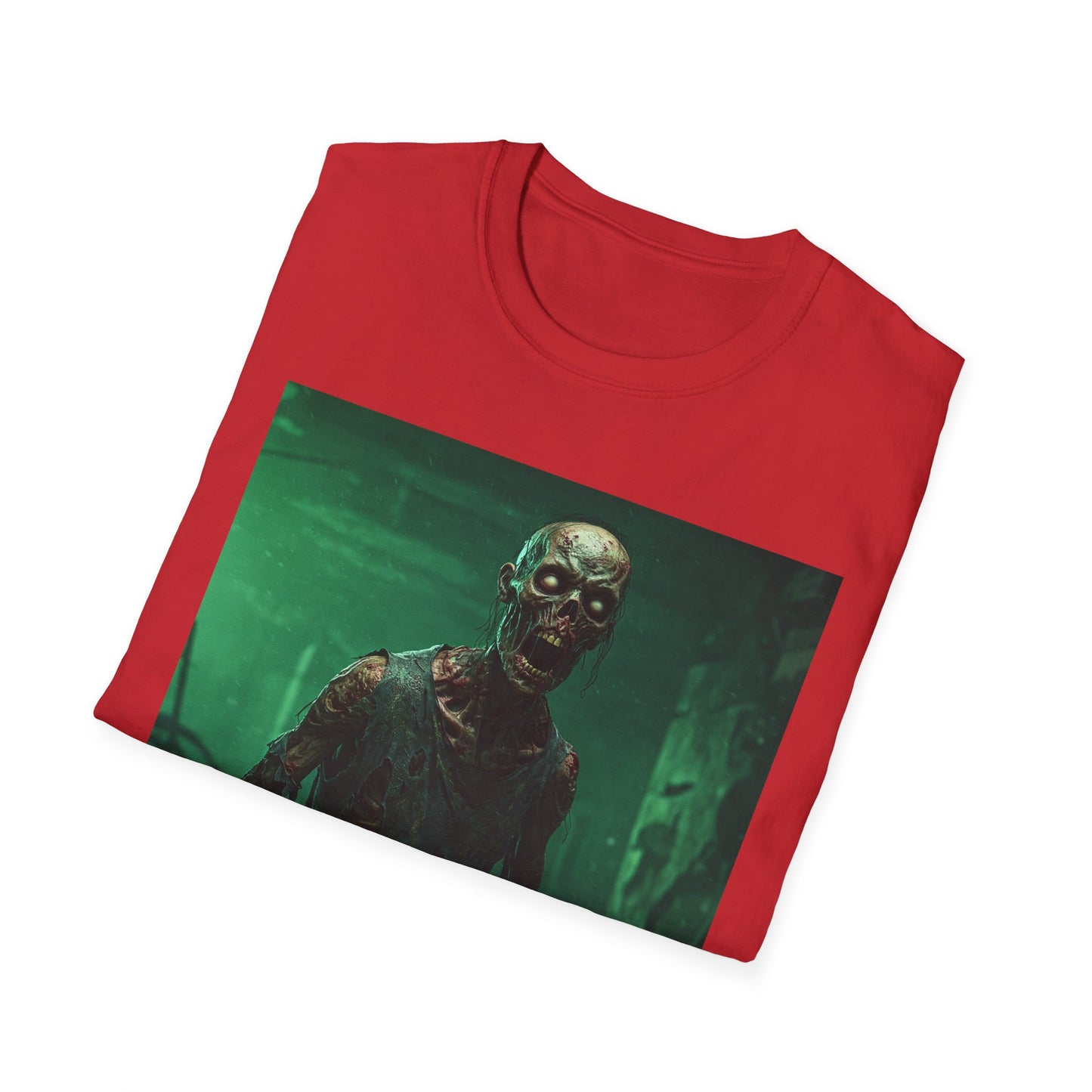 Apocalyptic Portrait Tee, bold, decaying zombie graphic