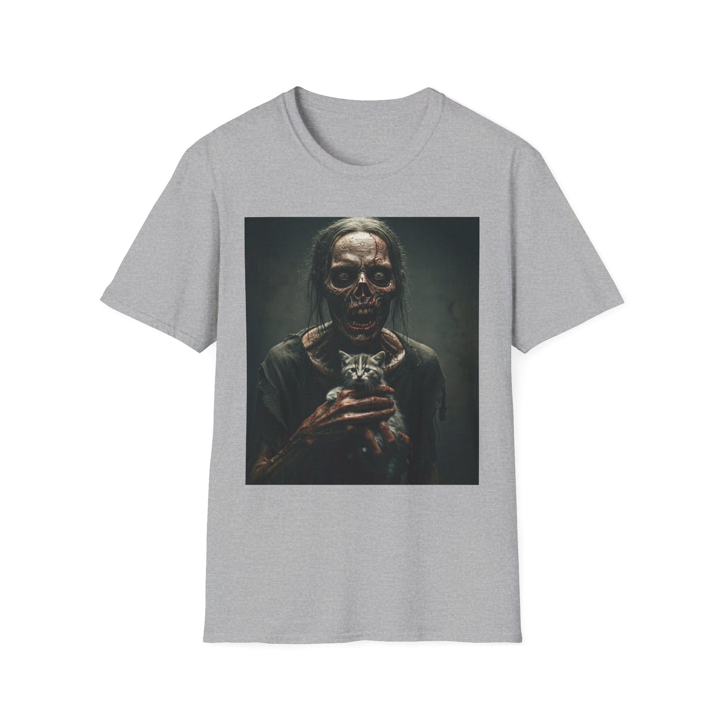 Apocalyptic Portrait Tee, bold, decaying zombie graphic