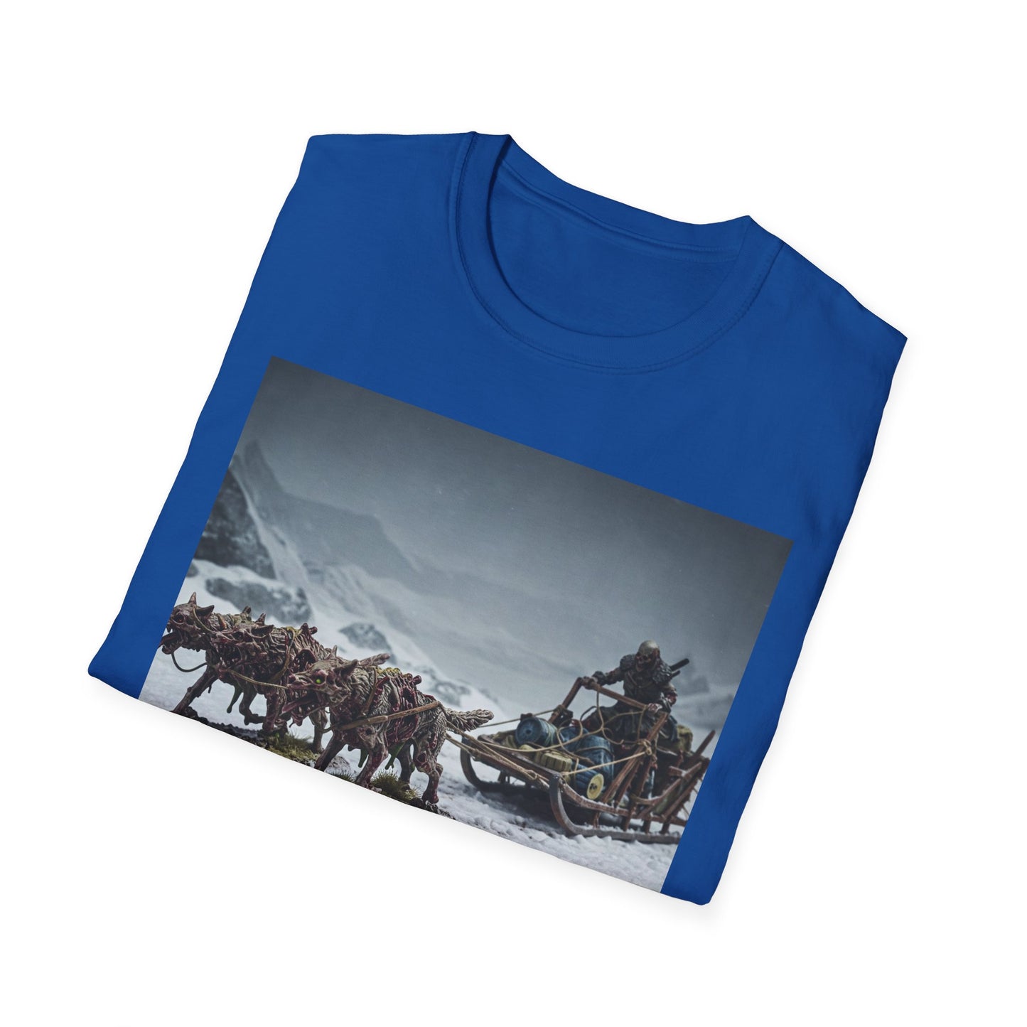 Adventure Awaits Unisex Softstyle T-Shirt - Mountain Trekking Design