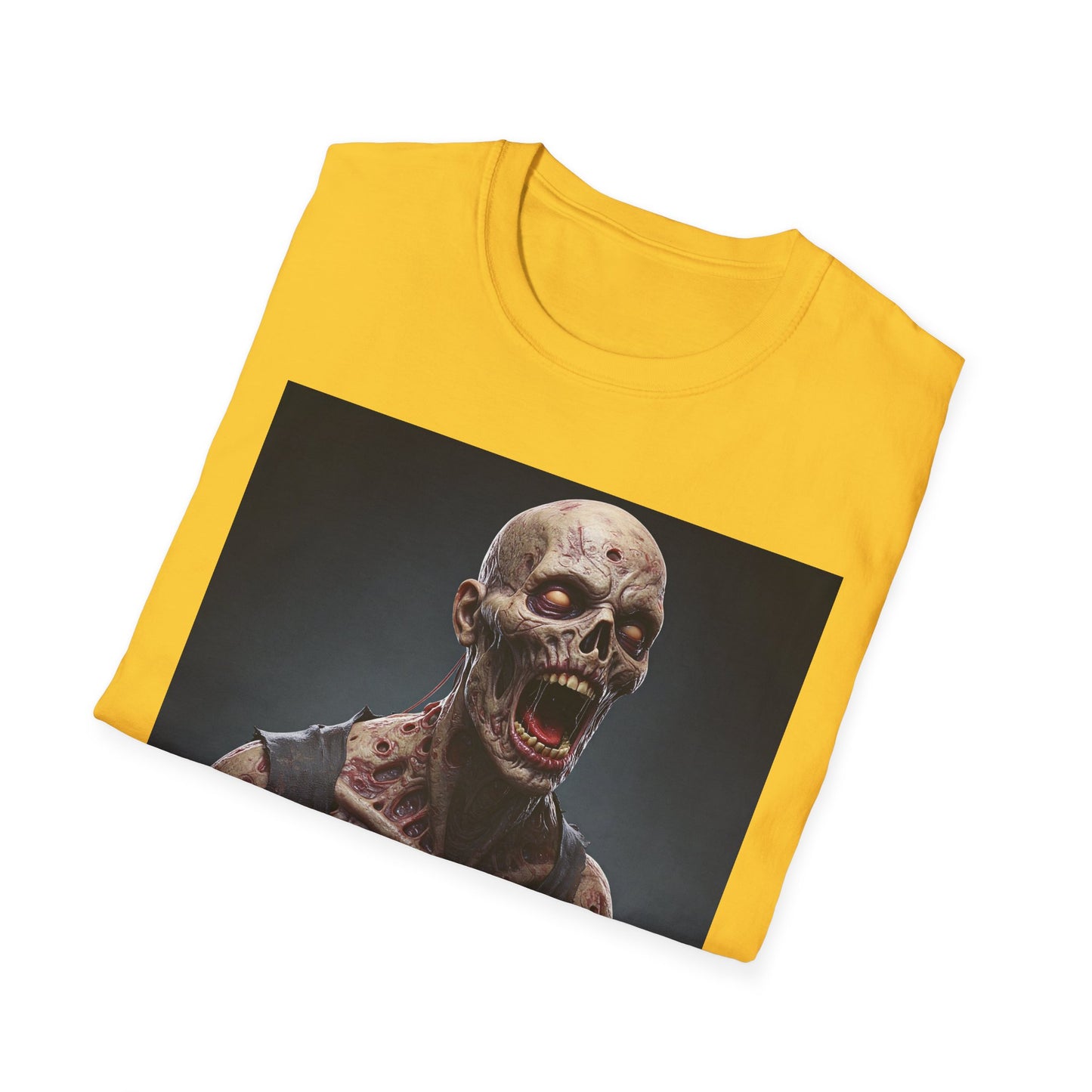 Apocalyptic Portrait Tee, bold, decaying zombie graphic