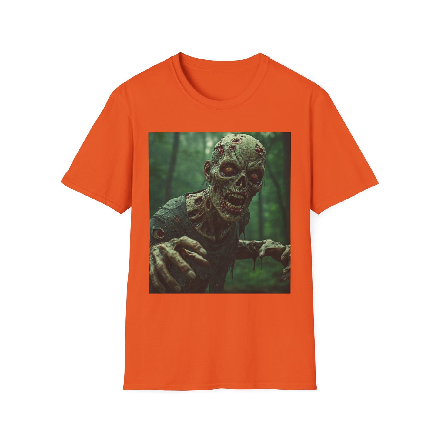 Apocalyptic Portrait Tee, bold, decaying zombie graphic