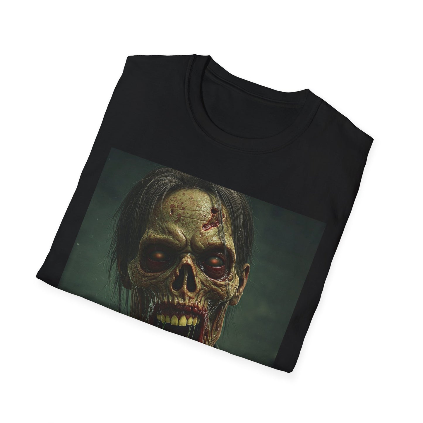 Apocalyptic Portrait Tee, bold, decaying zombie graphic