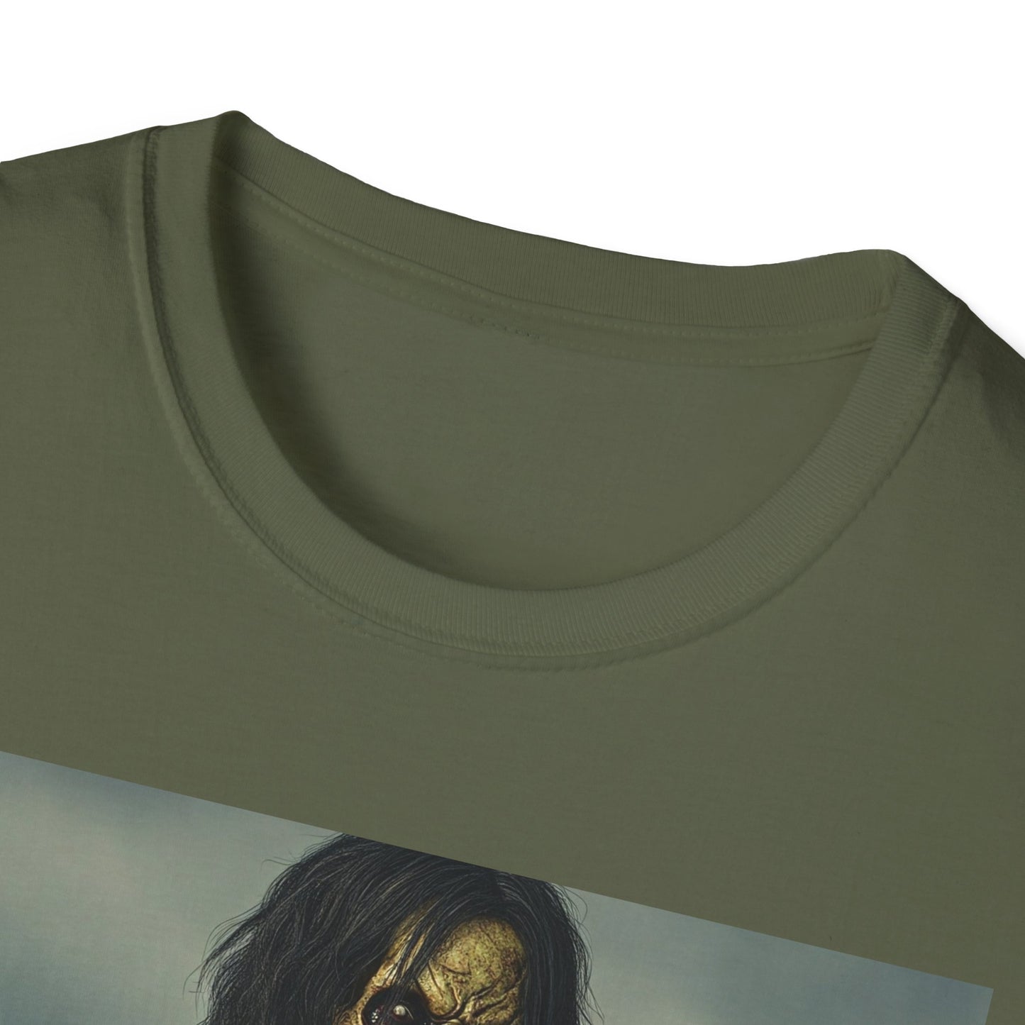 Zombie Apocalyptic Portrait Tee, bold, decaying zombie graphic