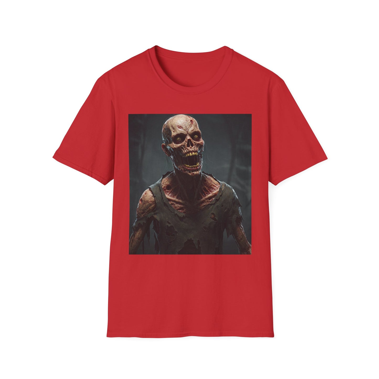 Apocalyptic Portrait Tee, bold, decaying zombie graphic