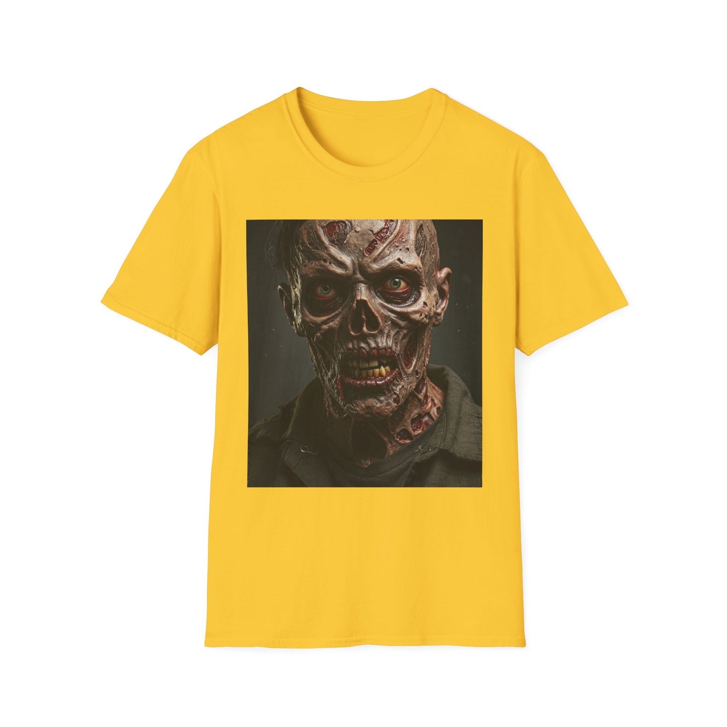 Apocalyptic Portrait Tee, bold, decaying zombie graphic