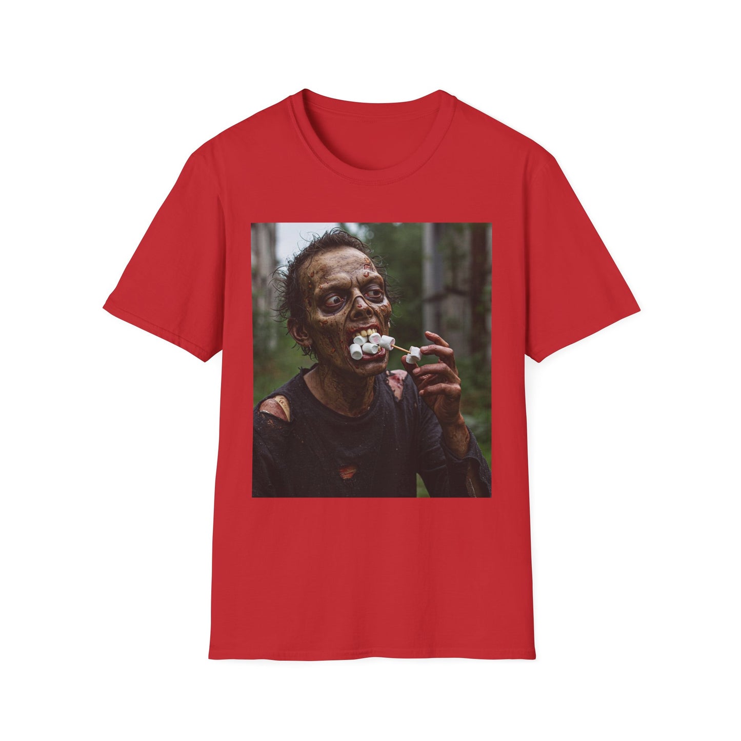 Zombie Themed Unisex Softstyle T-Shirt - Perfect for Halloween and Horror Fans