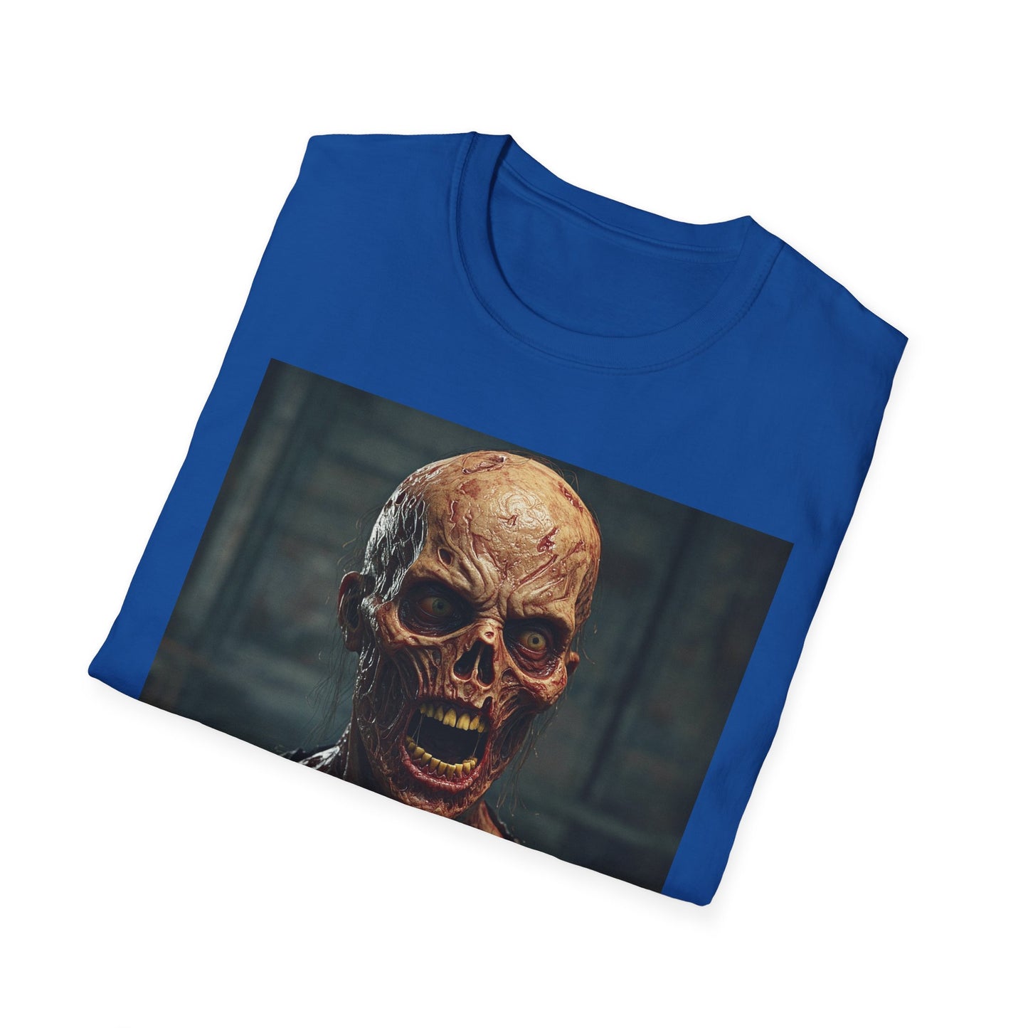 Apocalyptic Portrait Tee, bold, decaying zombie graphic