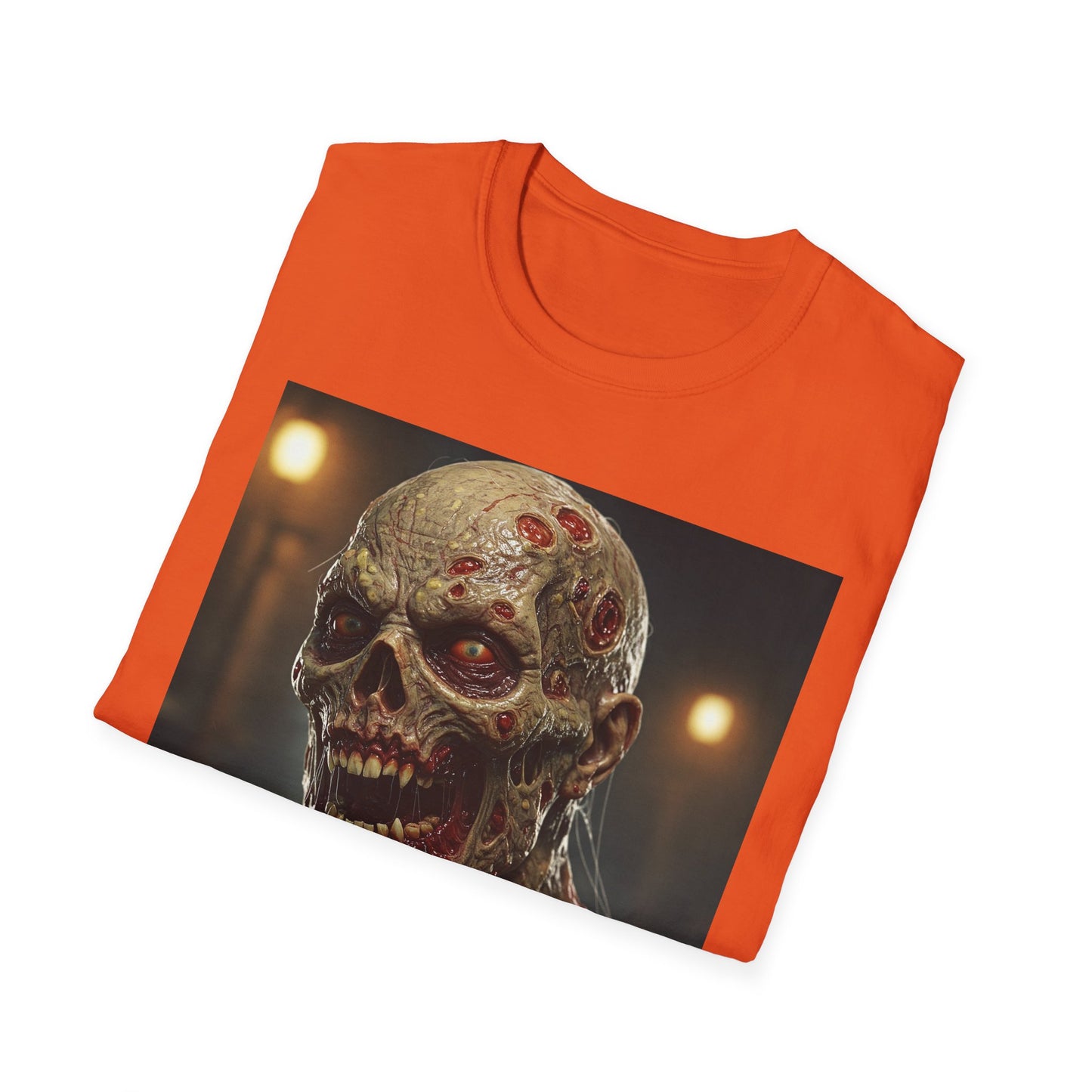 Apocalyptic Portrait Tee, bold, decaying zombie graphic