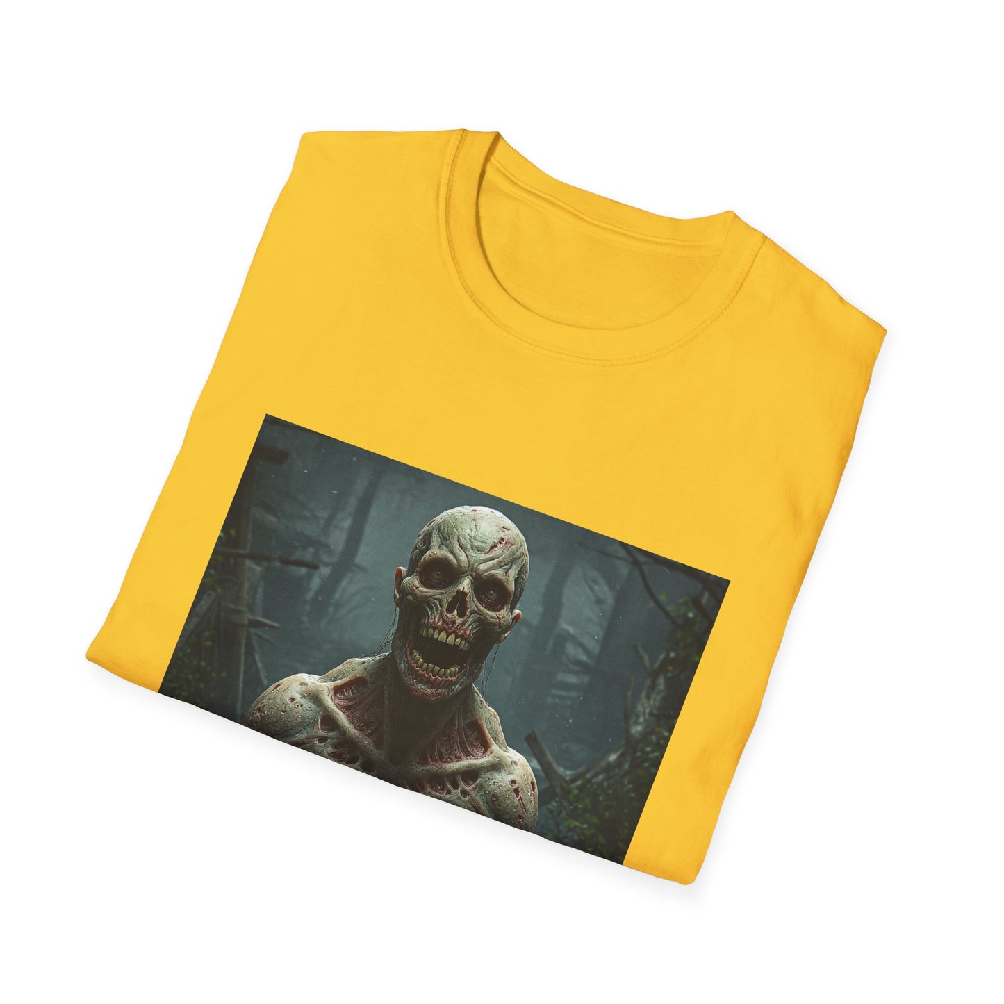 Apocalyptic Portrait Tee, bold, decaying zombie graphic