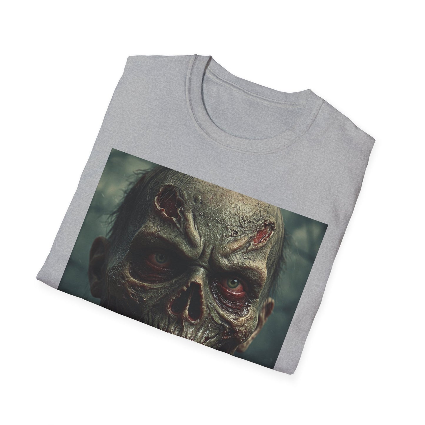 Apocalyptic Portrait Tee, bold, decaying zombie graphic