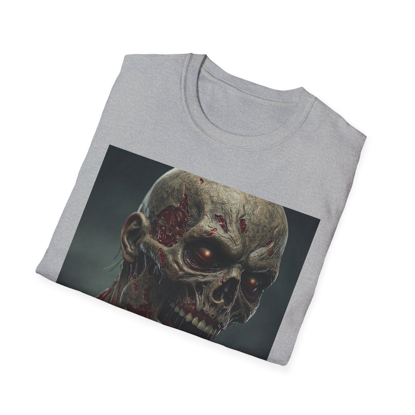 Apocalyptic Portrait Tee, bold, decaying zombie graphic