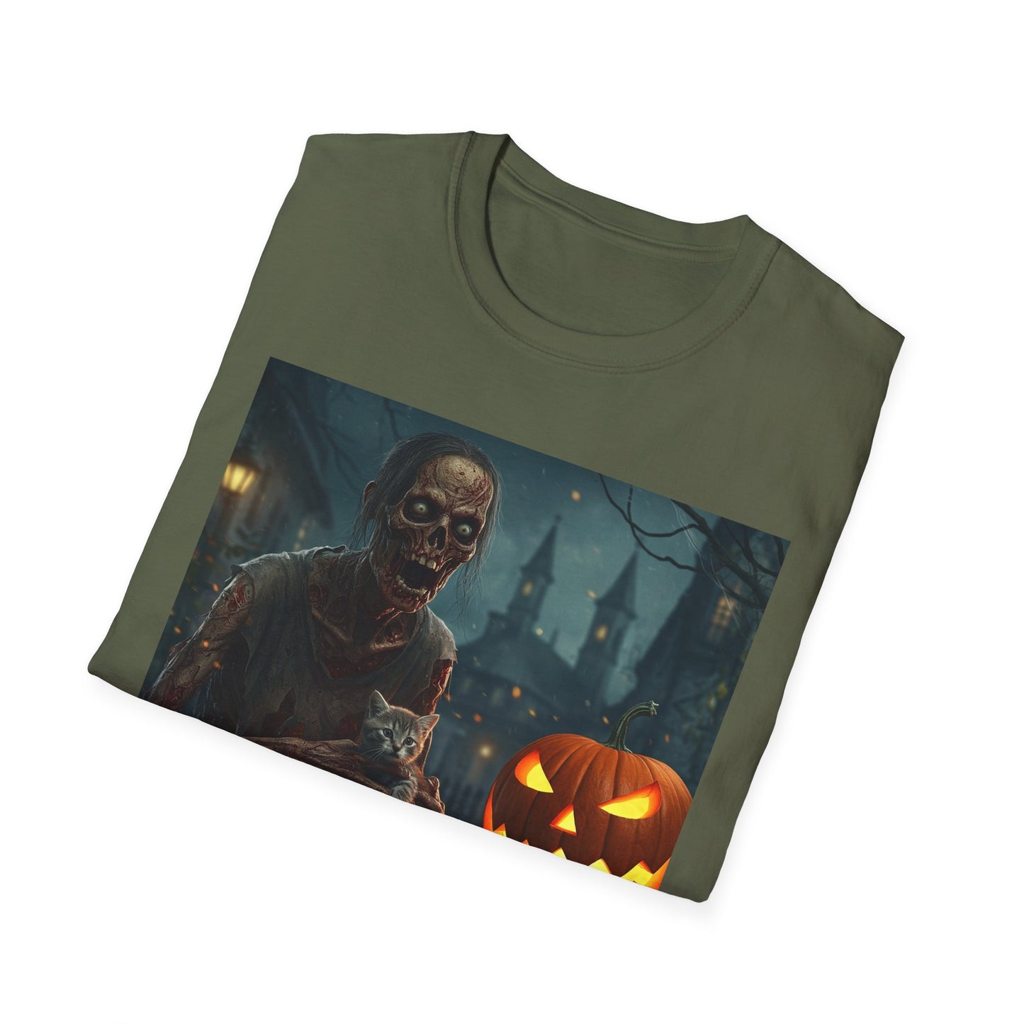 Apocalyptic Portrait Tee, bold, decaying zombie graphic