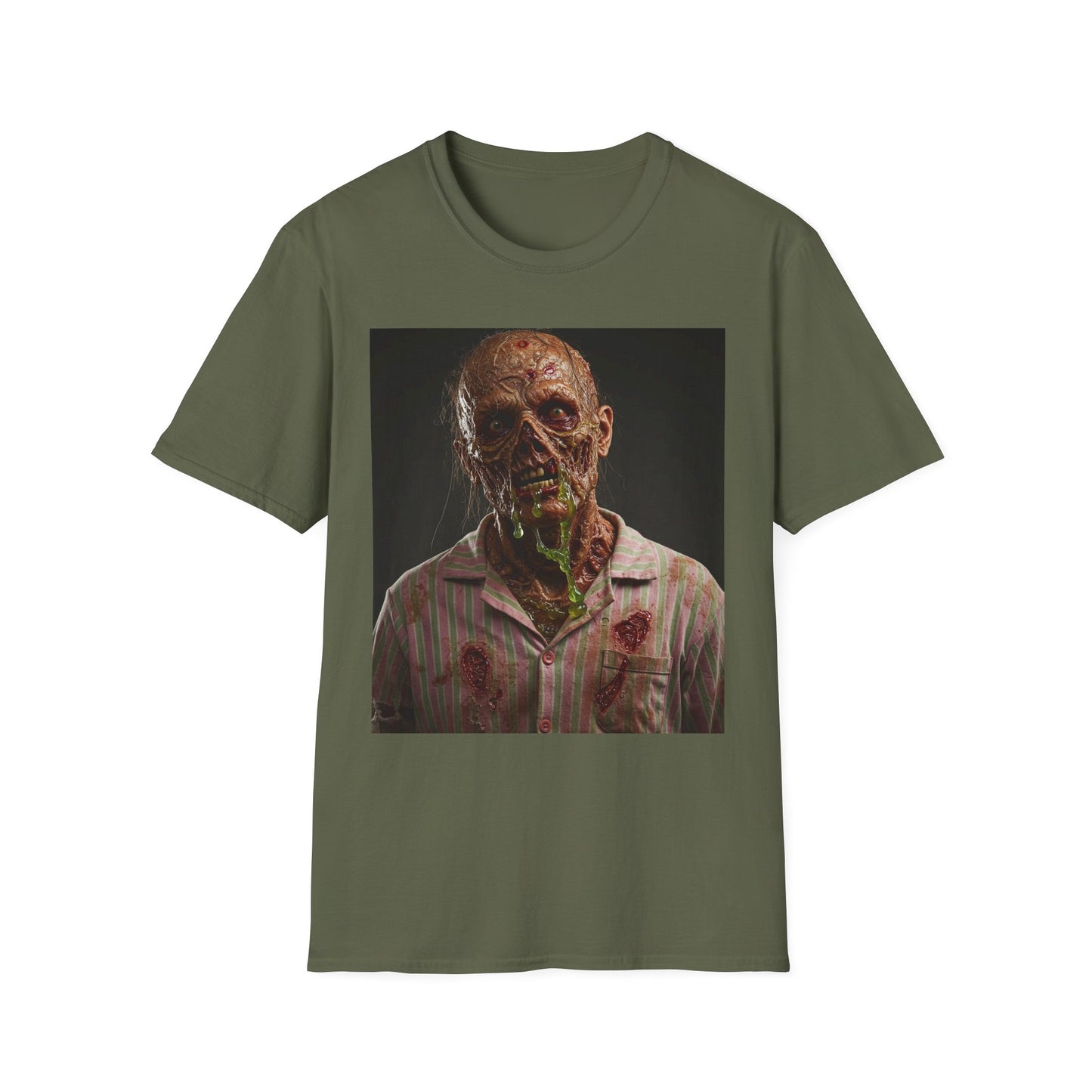 Horror-Inspired Unisex Softstyle T-Shirt - Zombie Graphic Tee