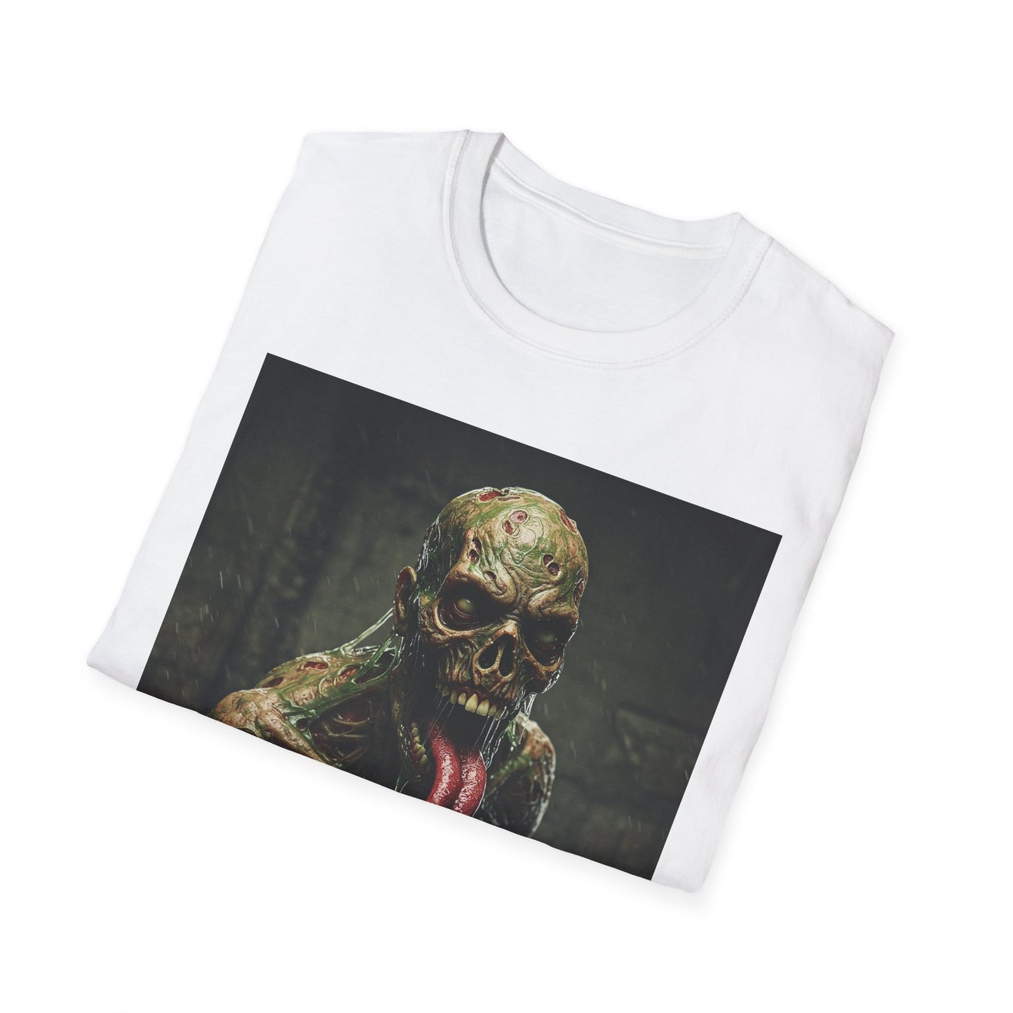 Apocalyptic Portrait Tee, bold, decaying zombie graphic