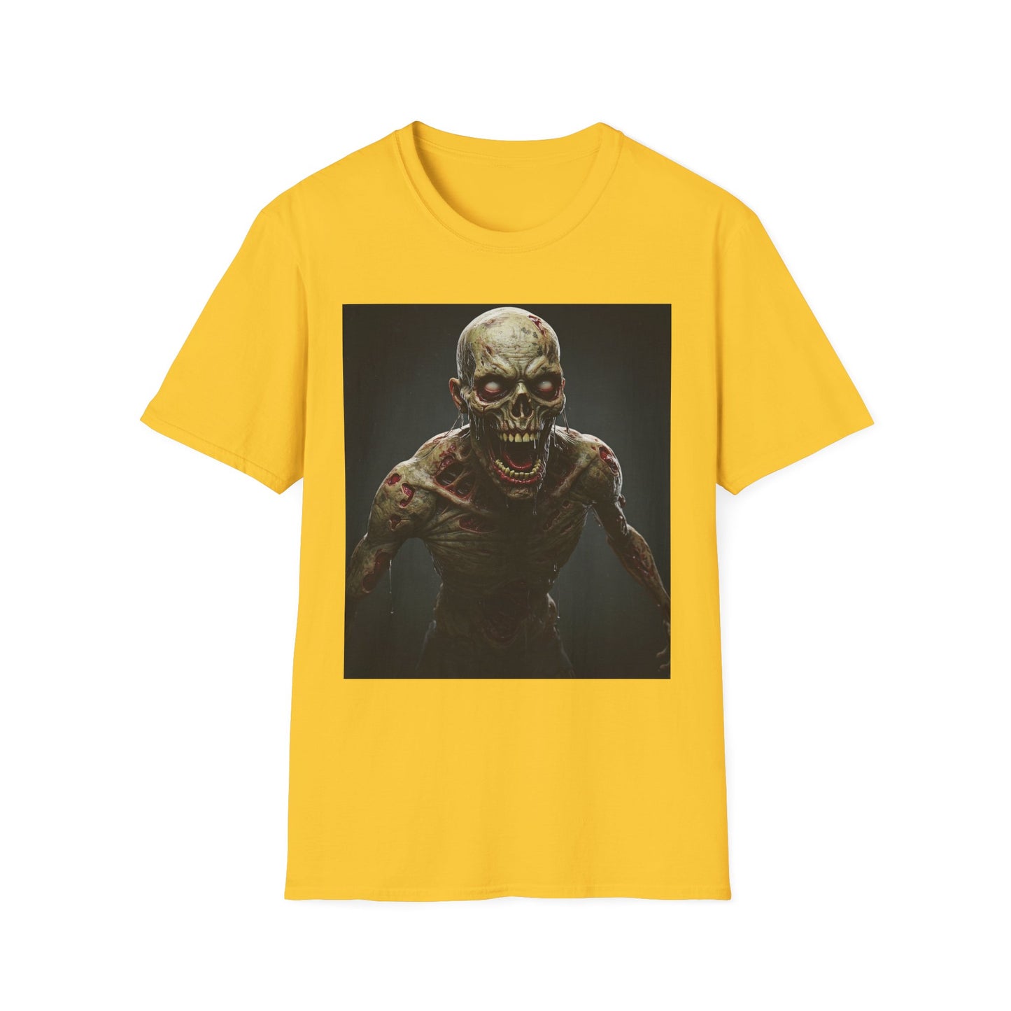 Apocalyptic Portrait Tee, bold, decaying zombie graphic