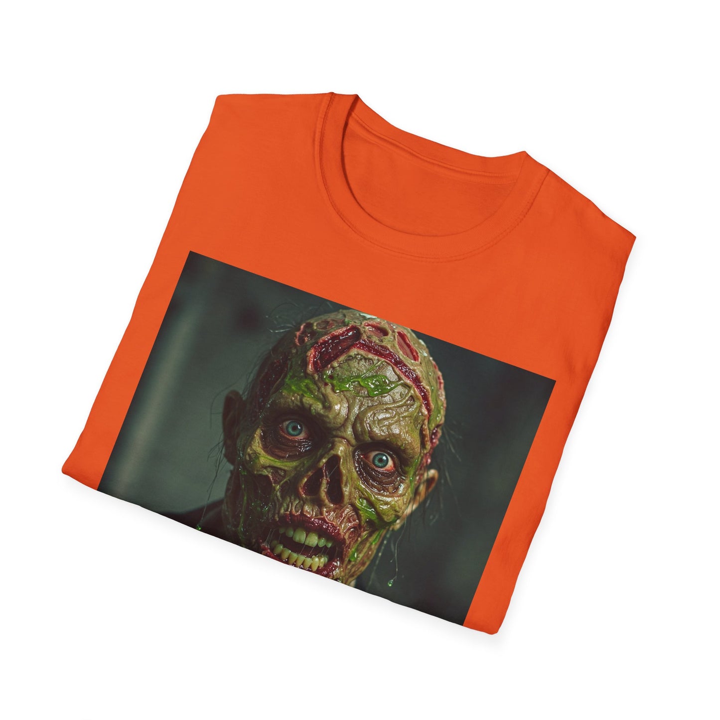 Zombie Horror Apocalyptic Portrait Tee, bold, decaying zombie graphic