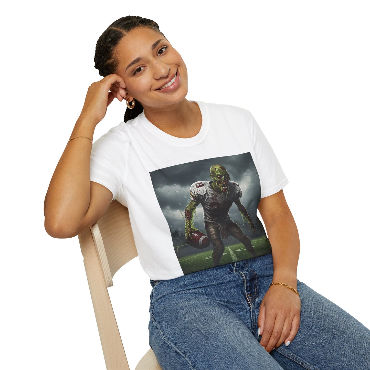 Zombie Football Graphic T-Shirt for Horror Fans