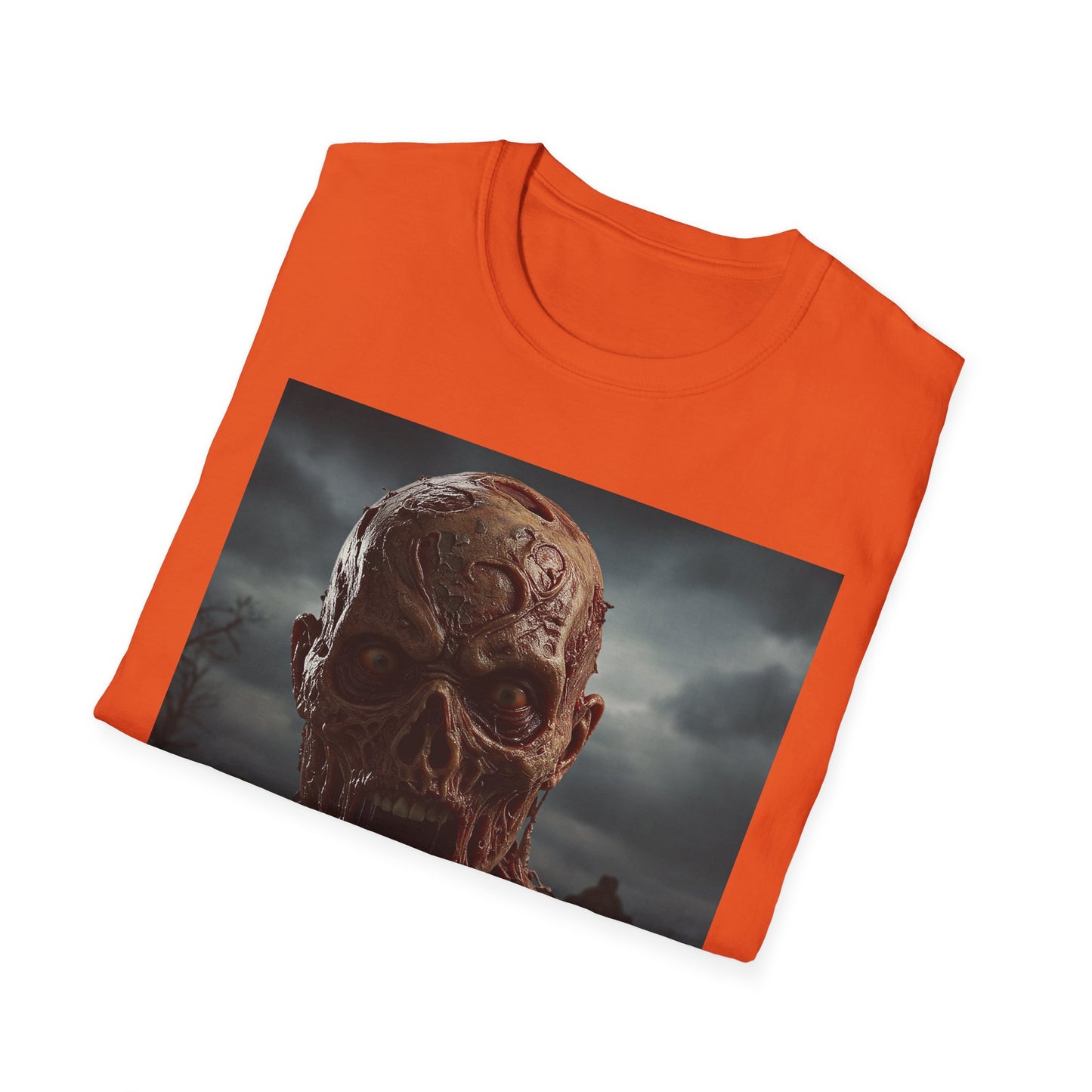 Apocalyptic Portrait Tee, bold, decaying zombie graphic