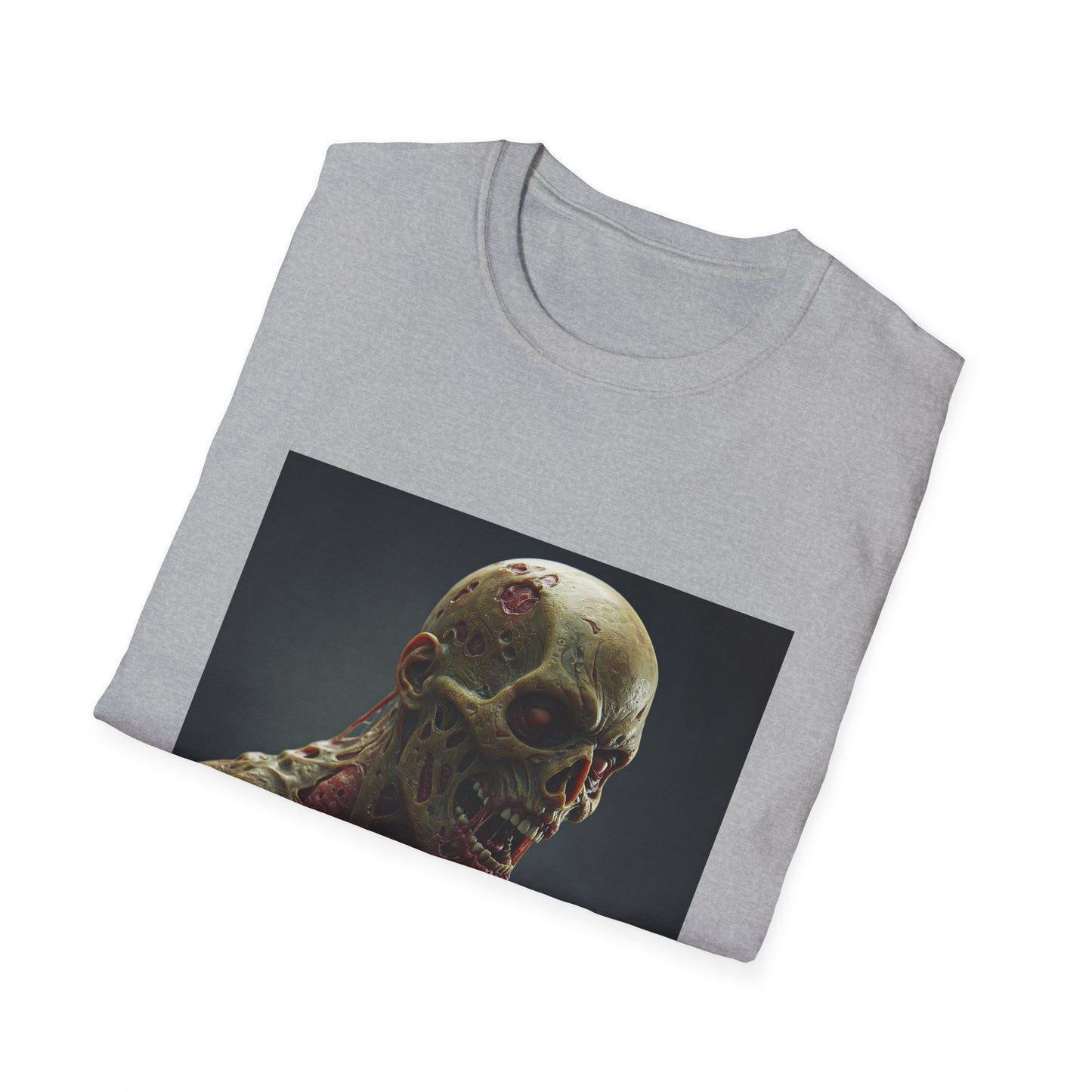 Apocalyptic Portrait Tee, bold, decaying zombie graphic